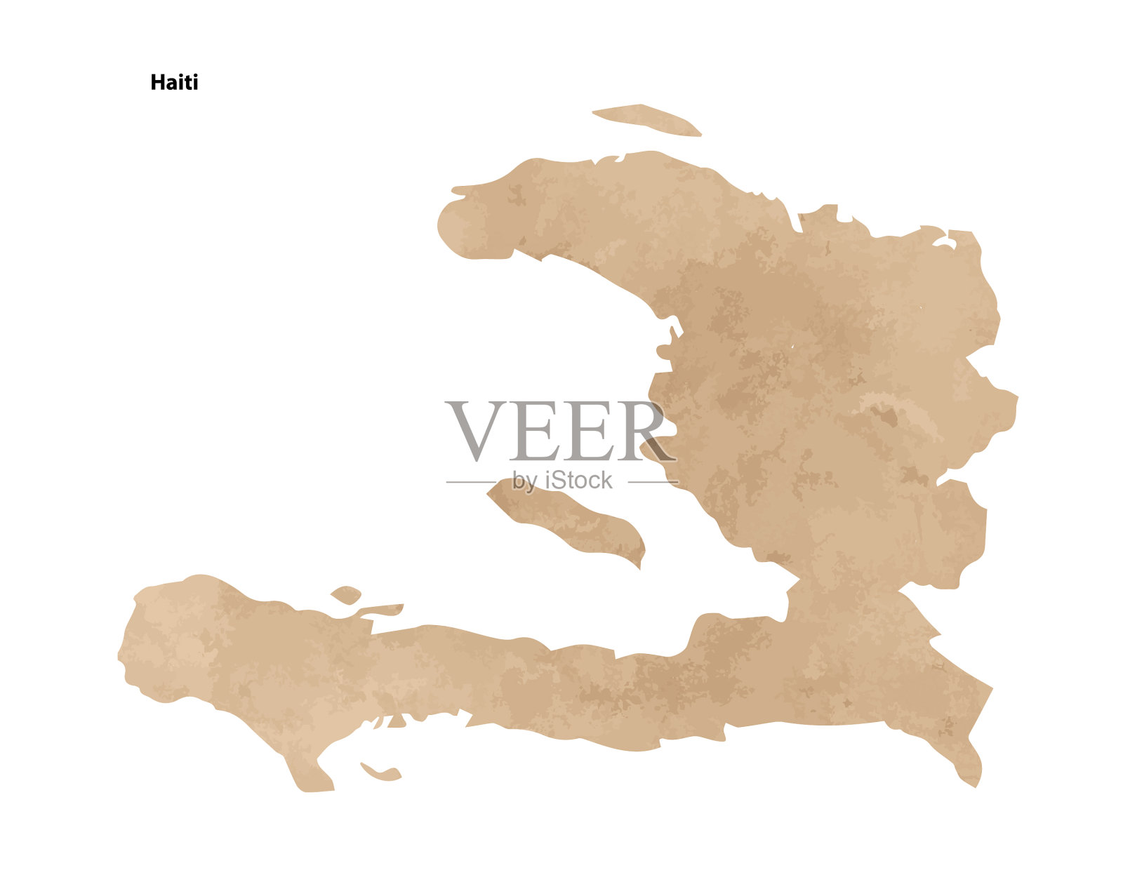 海地国家的旧复古纸纹理地图插画图片素材