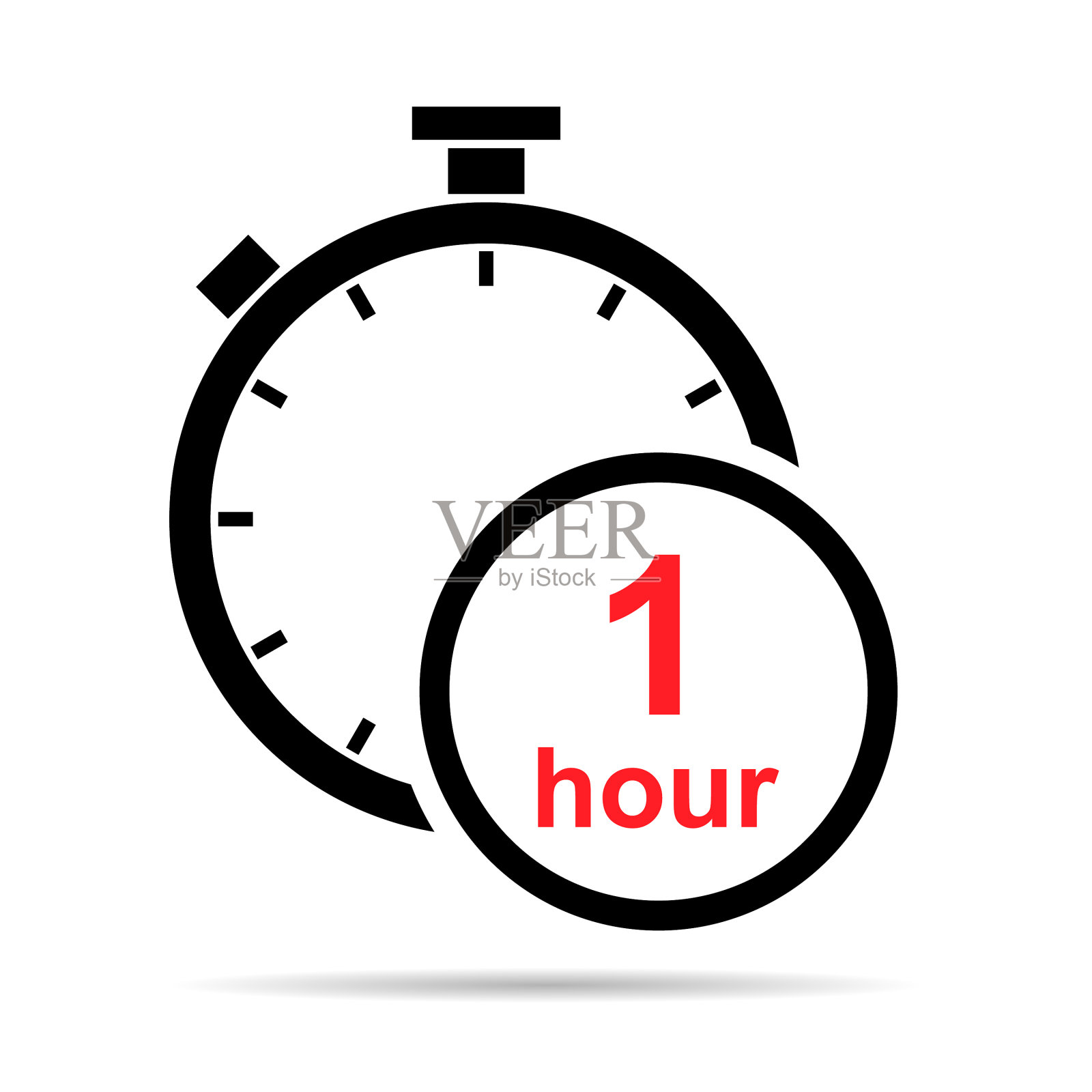 计时器运动图标阴影秒表数字图形插画图片素材