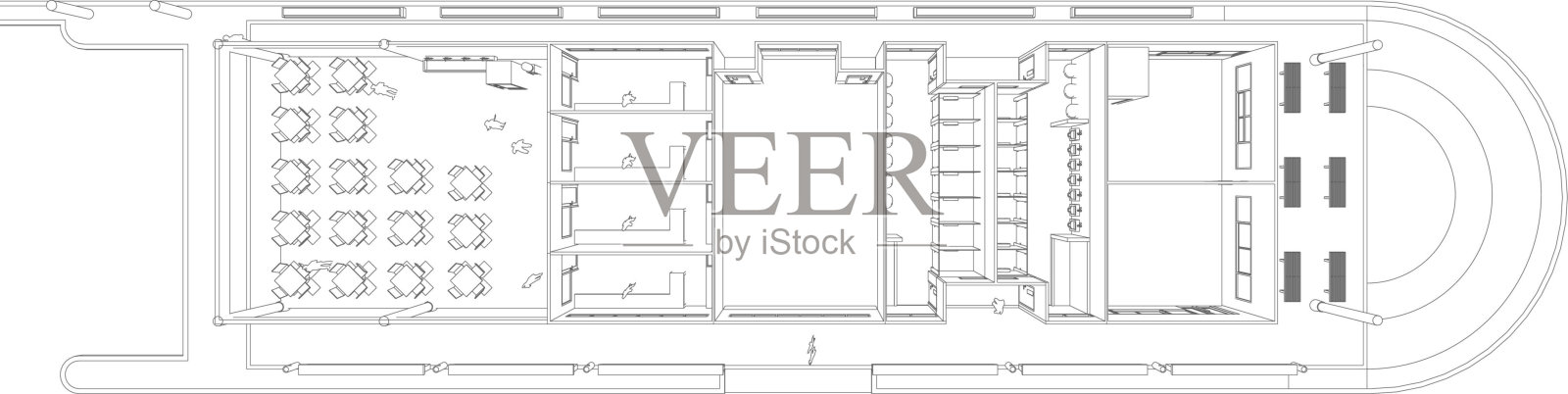 建筑项目的3D插图插画图片素材