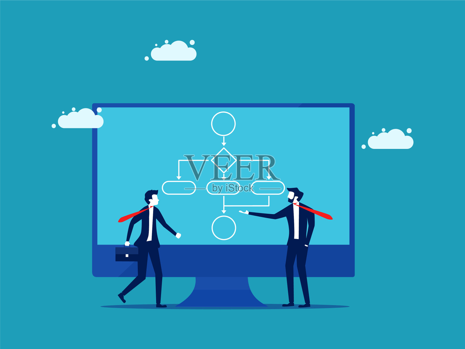 业务流程和工作流业务人员插画图片素材