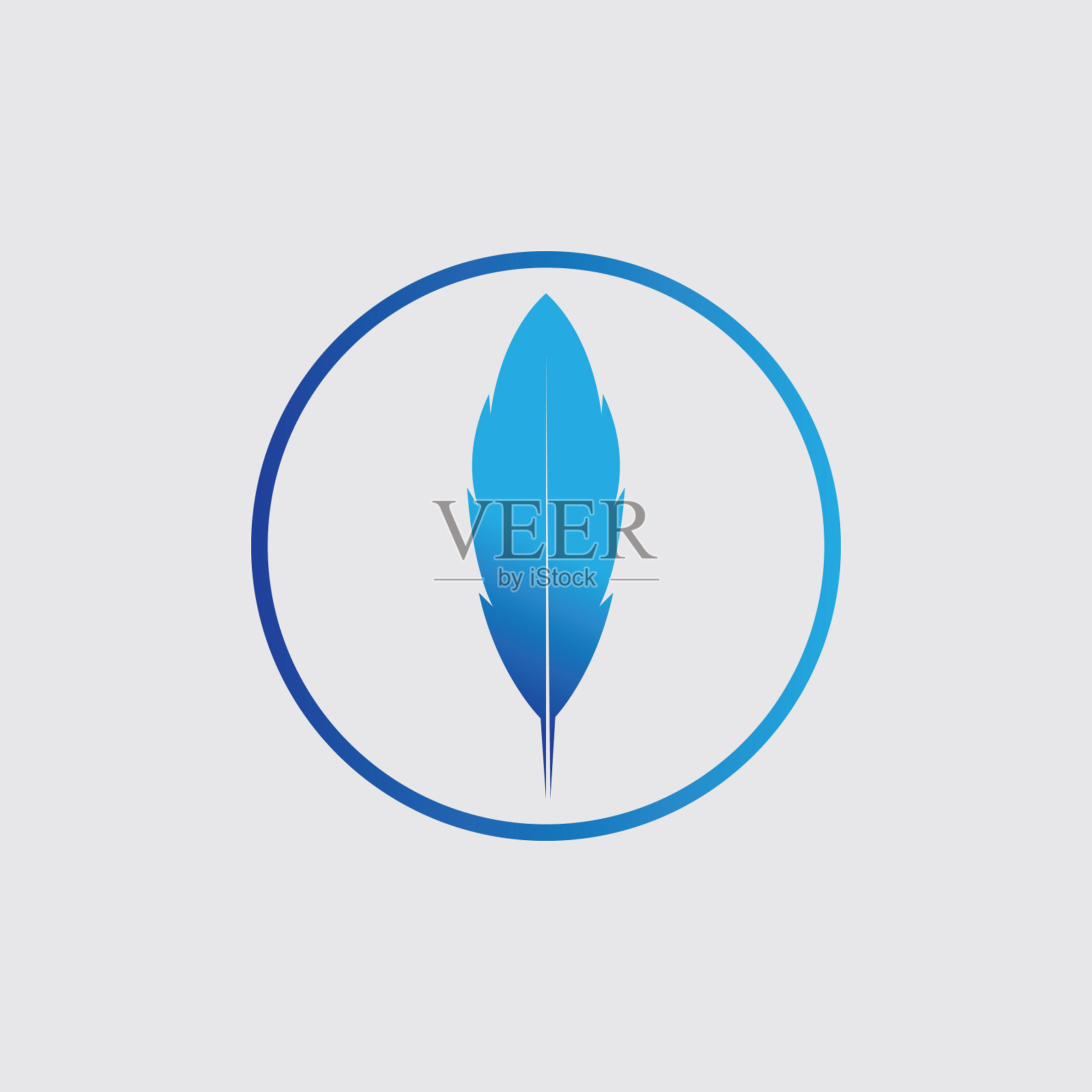 羽毛标志图像设计模板插画图片素材