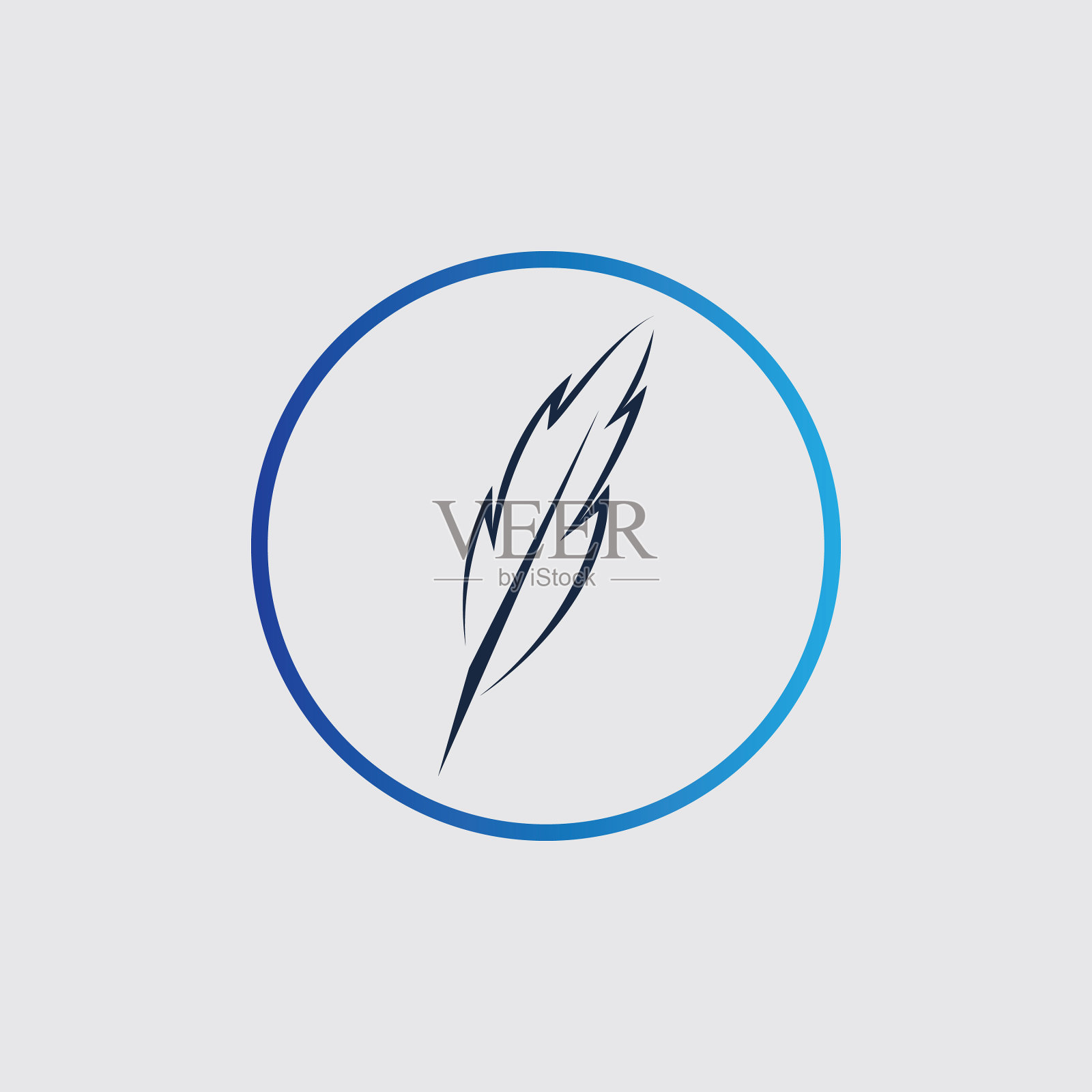 羽毛标志图像设计模板插画图片素材