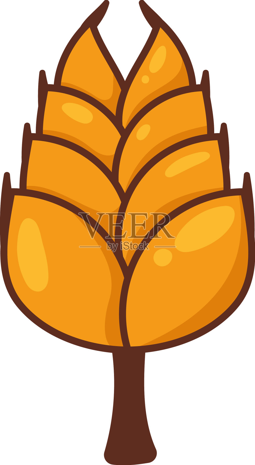 大麦金穗设计元素图片