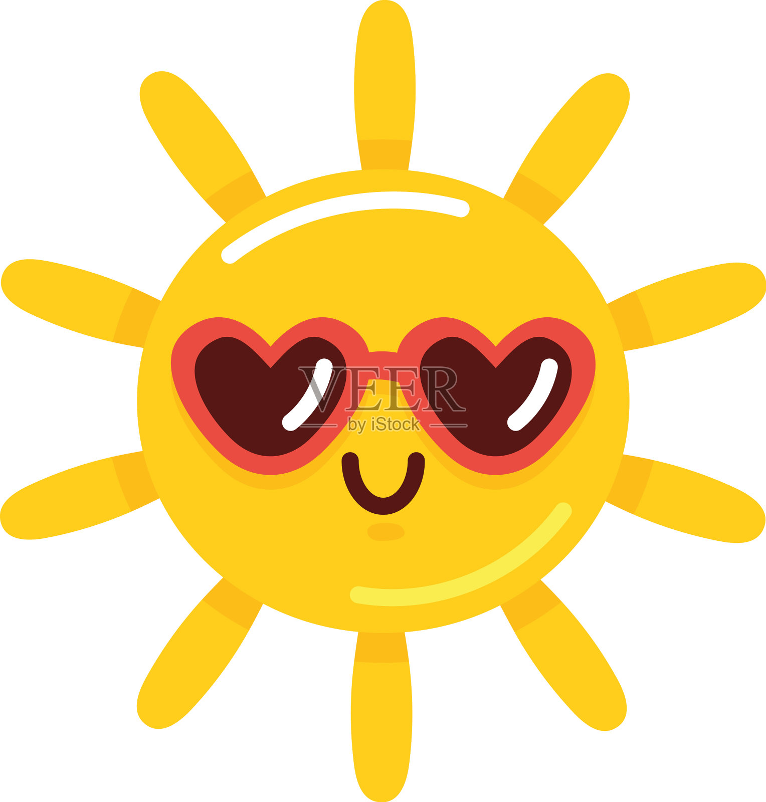 太阳戴墨镜的表情设计元素图片