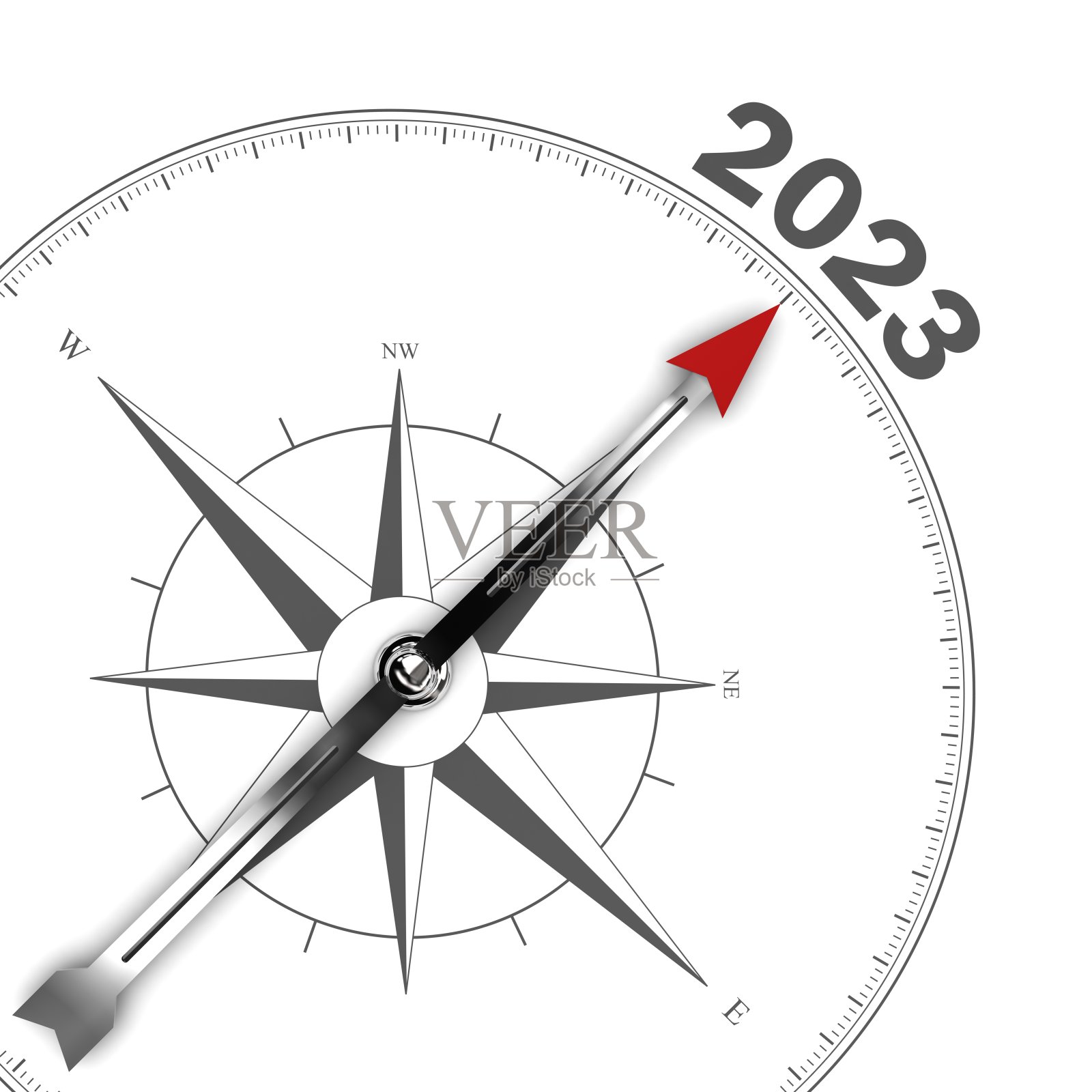 新年决心2023计划指南针照片摄影图片