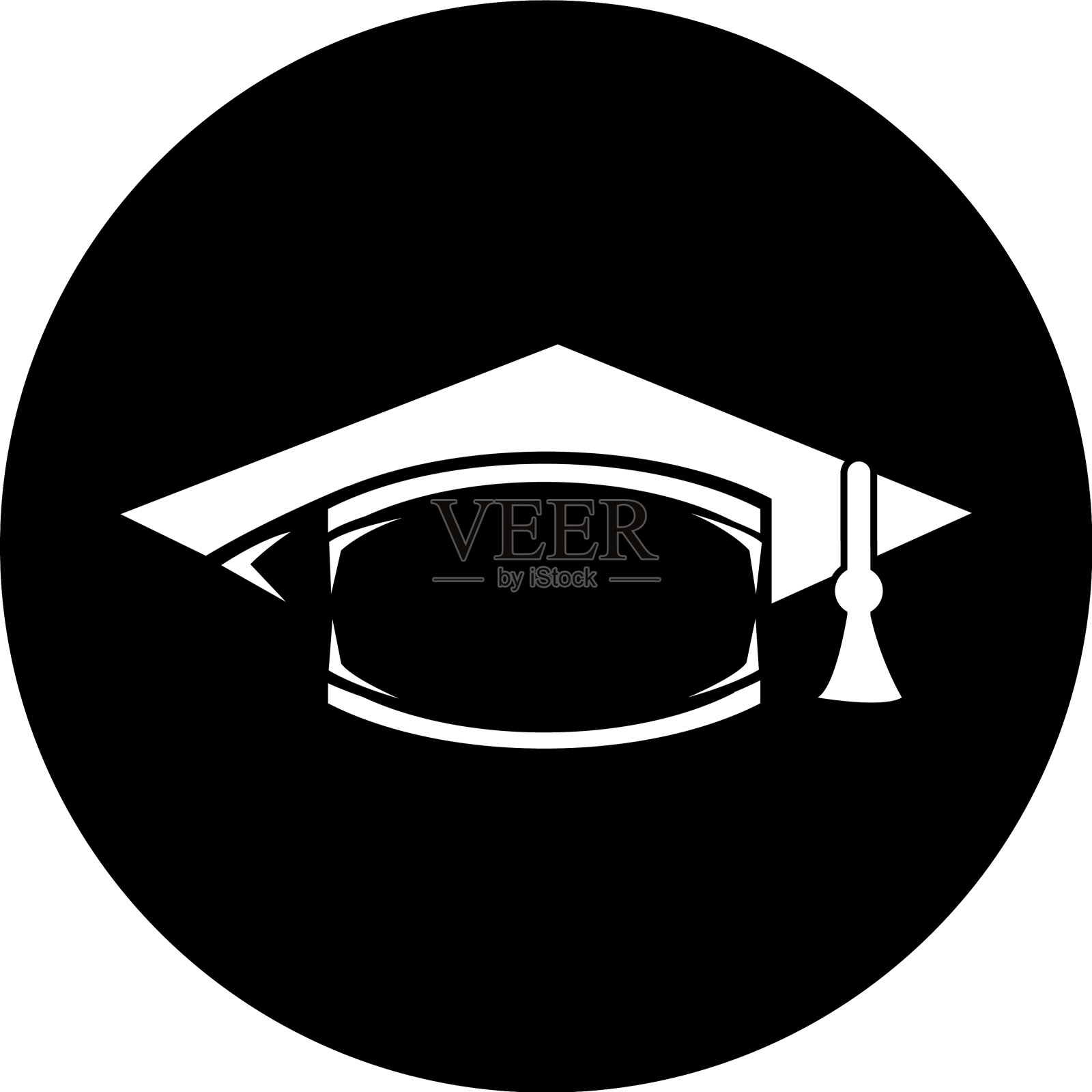 学士帽的标志图标素材