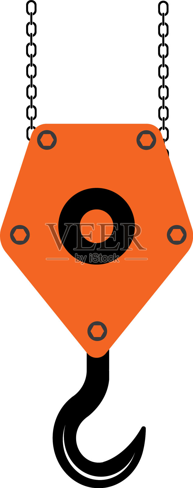 起重机吊钩的标志设计元素图片