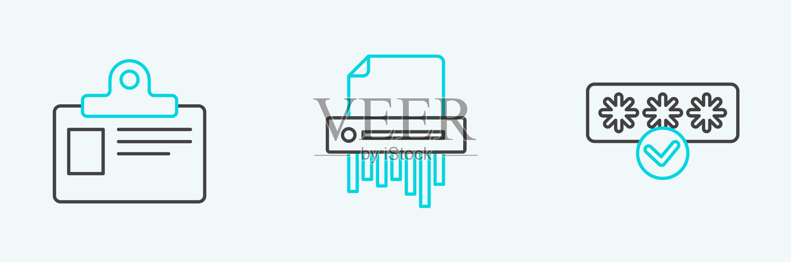 设置线路密码保护和安全访问图标素材