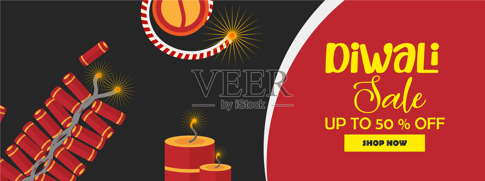 排灯节销售提供横幅艺术插画图片素材