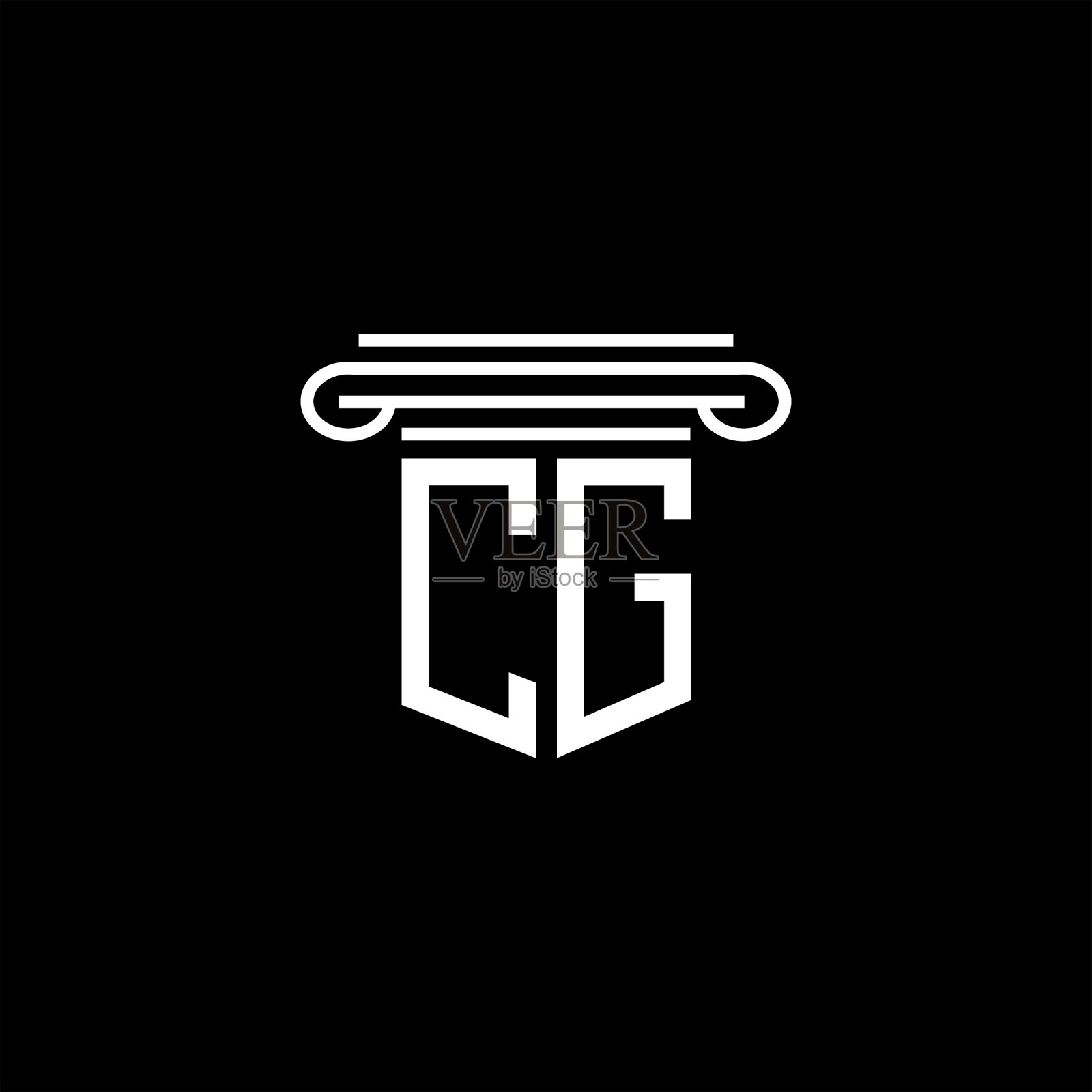 CG字母logo创意设计与图形插画图片素材