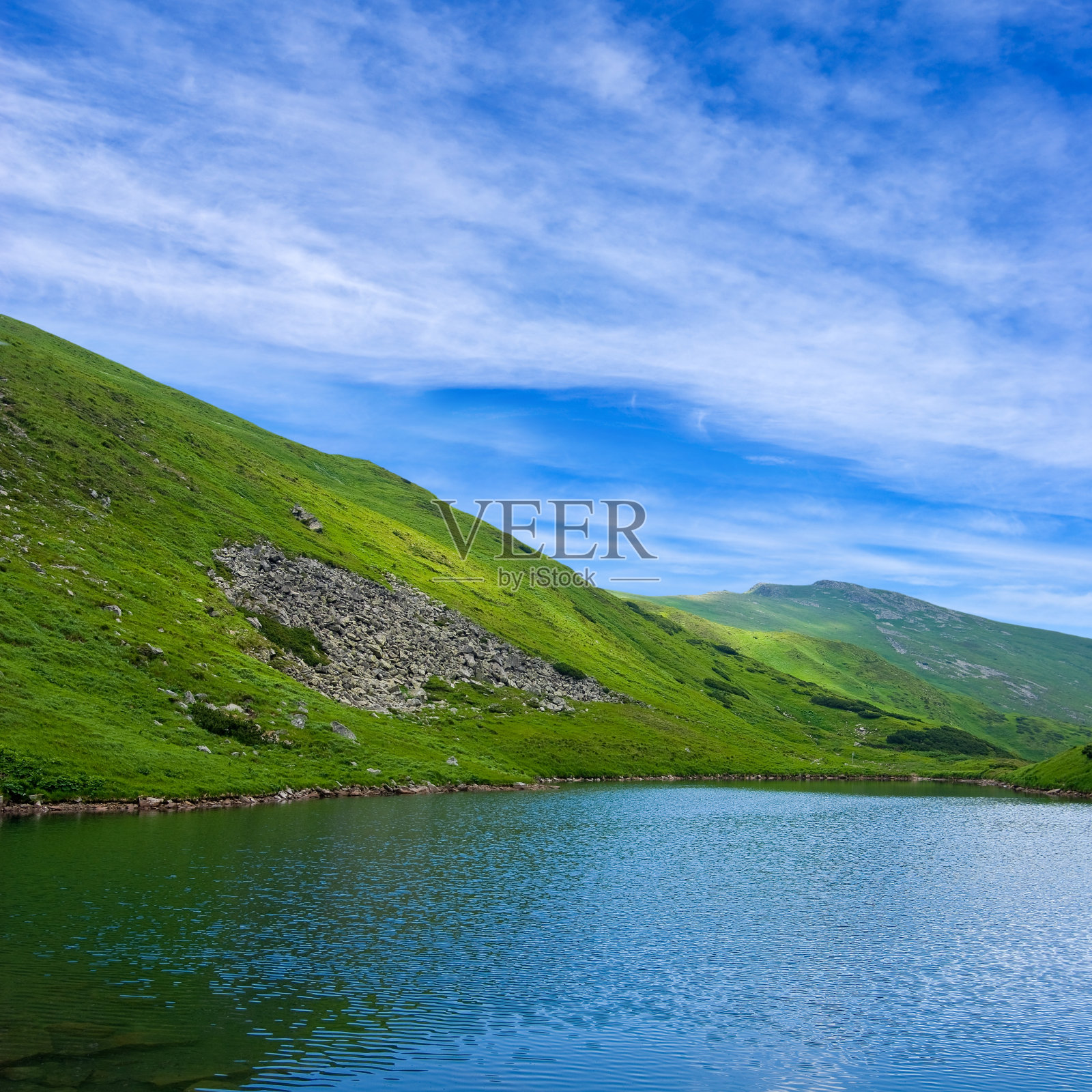 山中的湖照片摄影图片