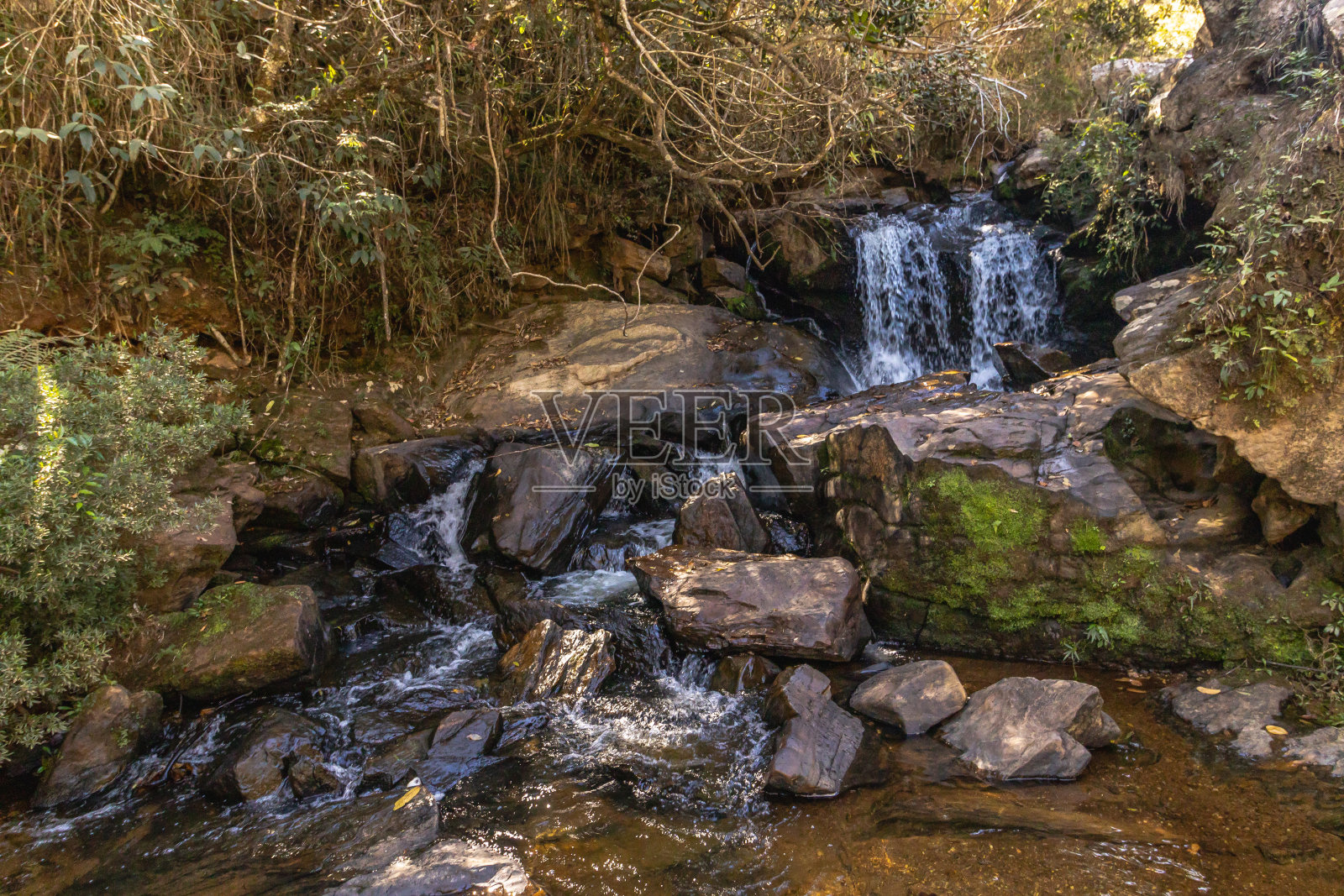 圣多美的一个瀑布照片摄影图片