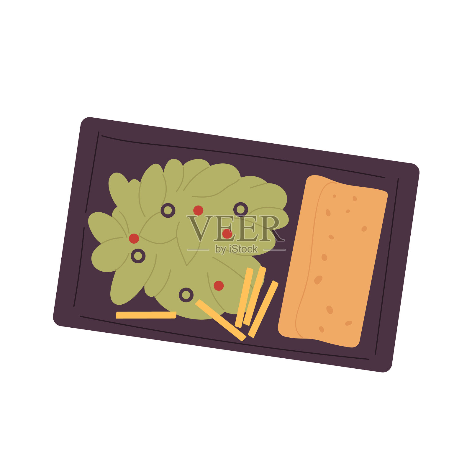 家庭午餐外卖服务设计元素图片