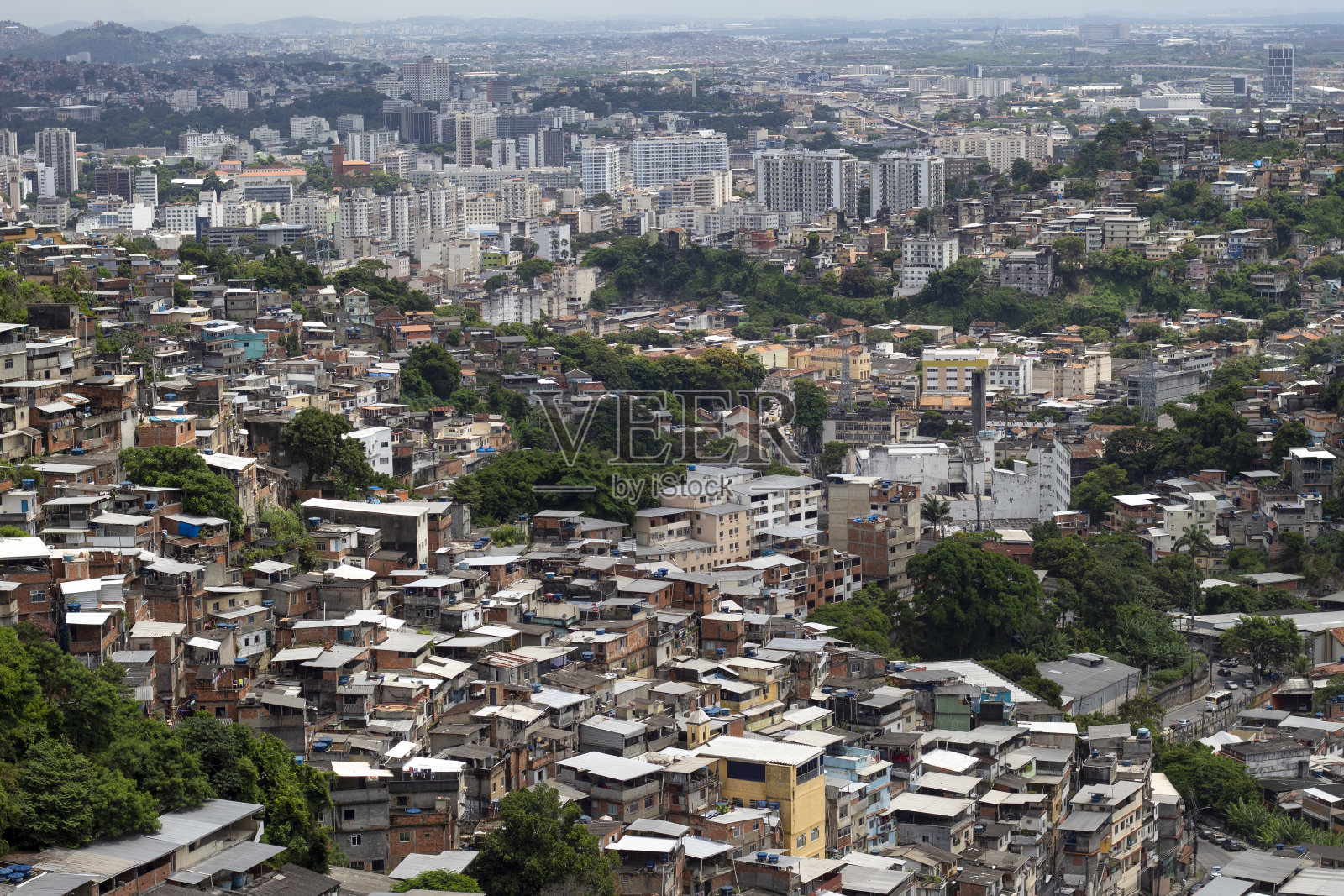 Morro dos Prazeres贫民窟-里约热内卢de Janeiro. 02-11-2022圣特蕾莎的观点照片摄影图片