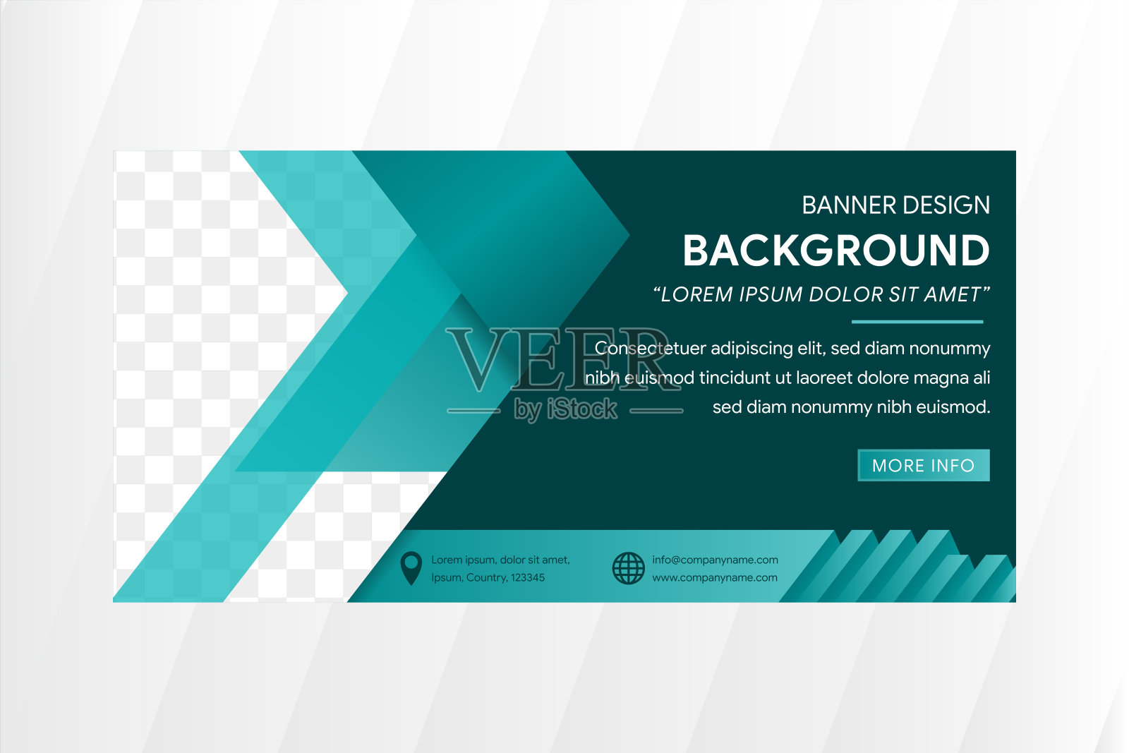 抽象绿色横向网页商业横幅向量设计模板设计模板素材