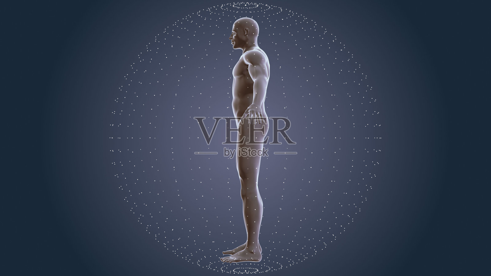 人体与神经丛技术背景照片摄影图片