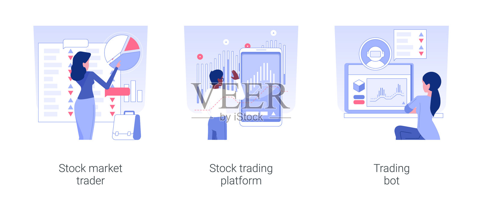 股市孤立概念插画图片素材