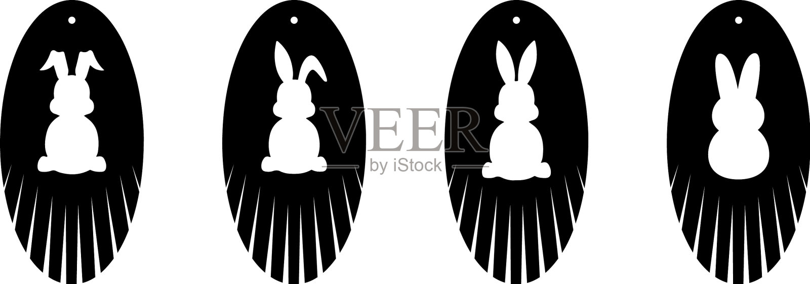 复活节兔子刘海耳环设计元素图片