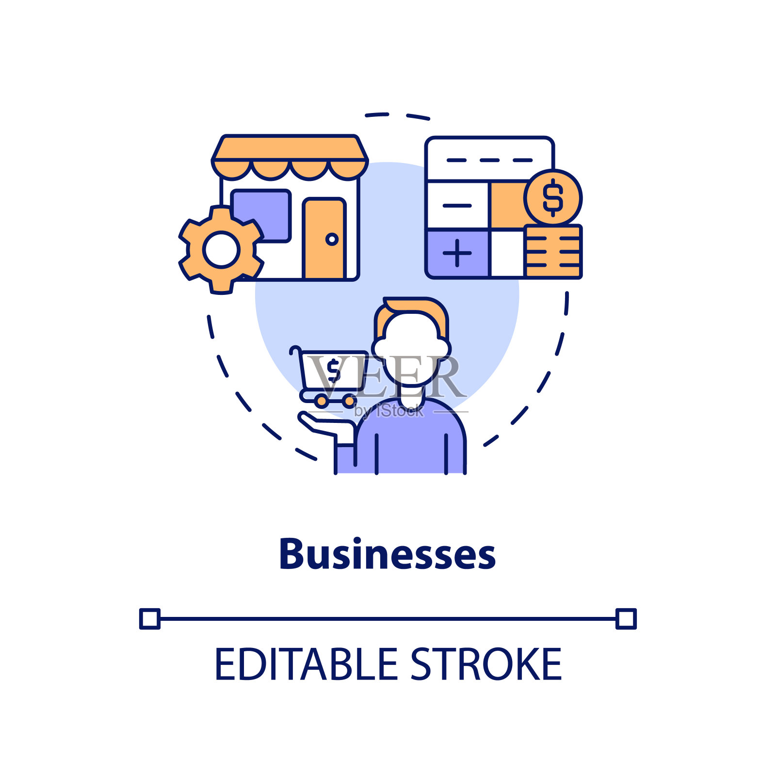 企业理念的图标插画图片素材