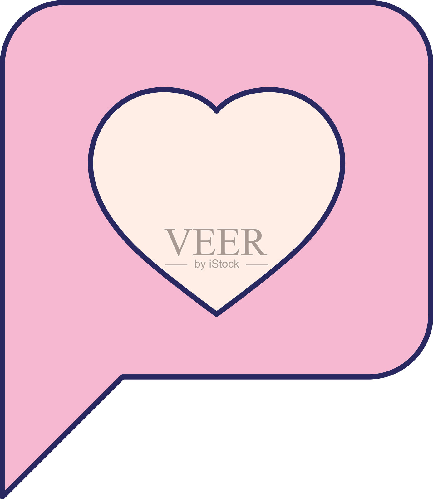 心在泡泡里说话图标素材