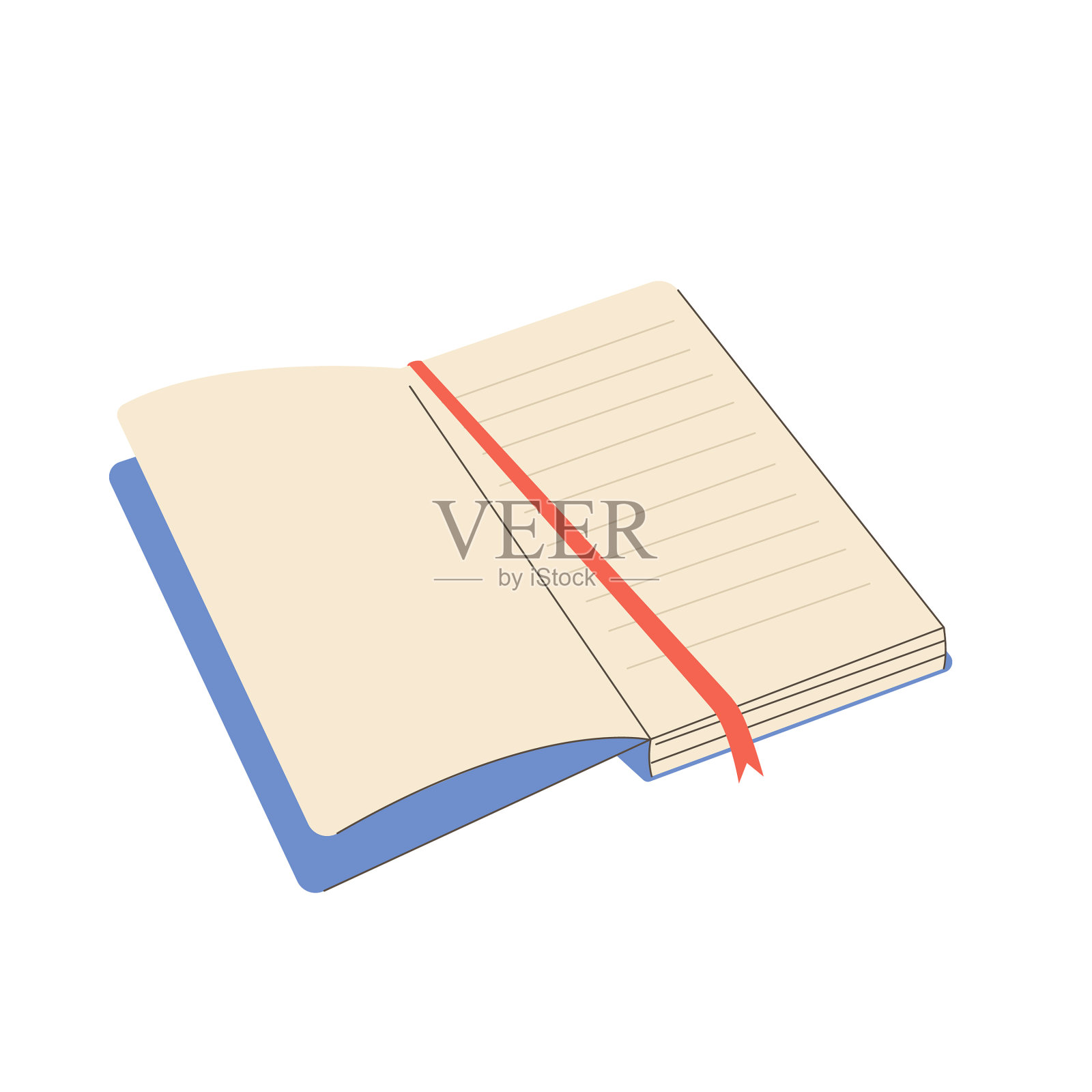 开卷用彩带书签教科书学校设计元素图片