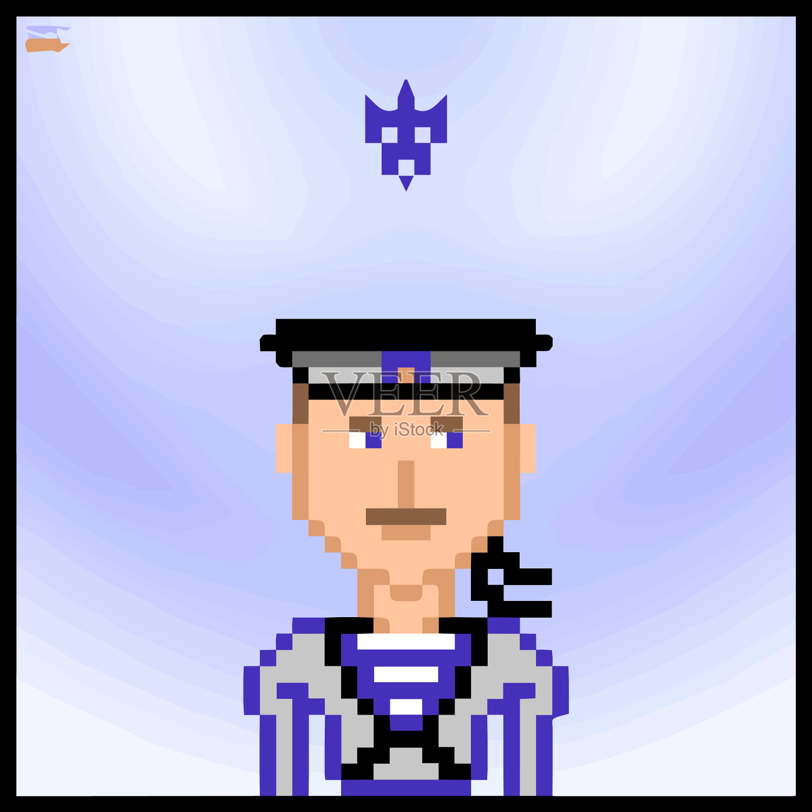 卡通人物在像素艺术使用插画图片素材