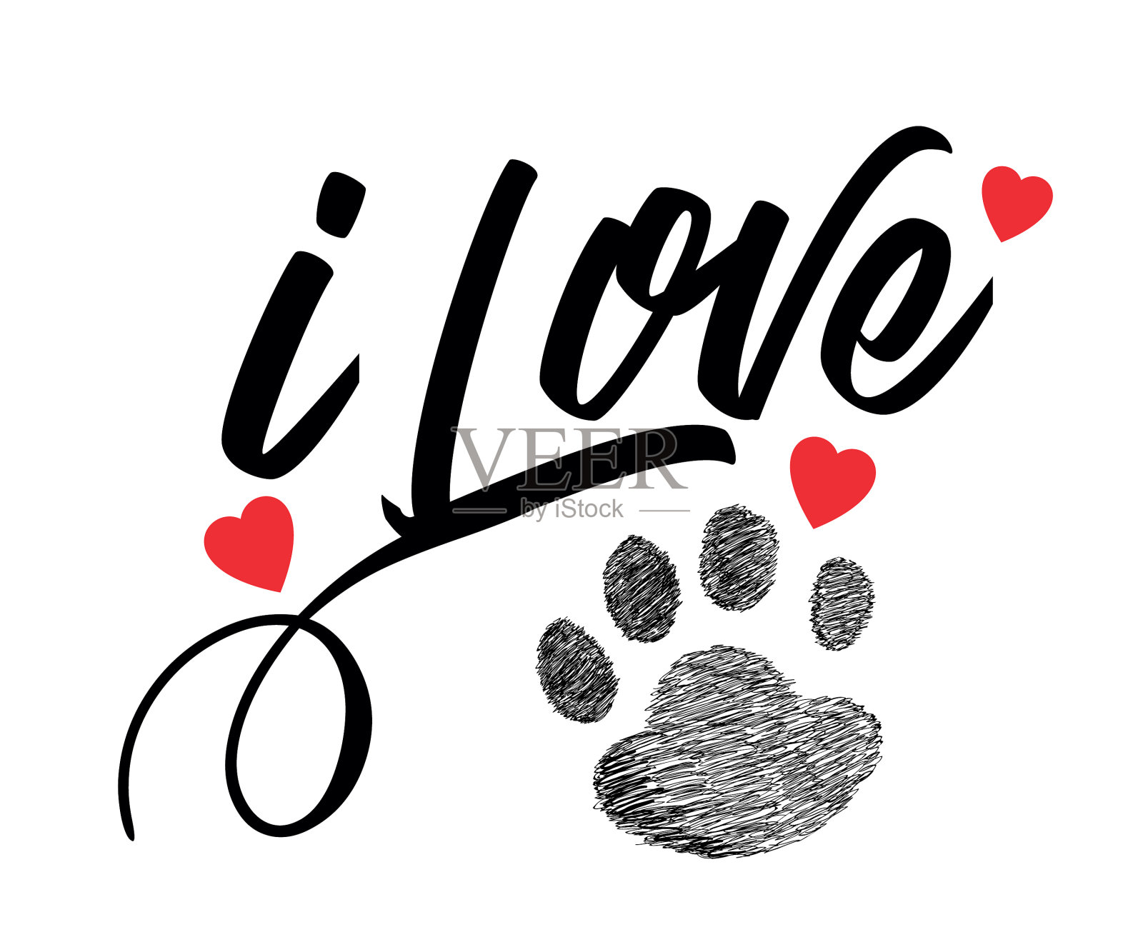 我爱我的朋友邮票孤立的对象设计元素图片