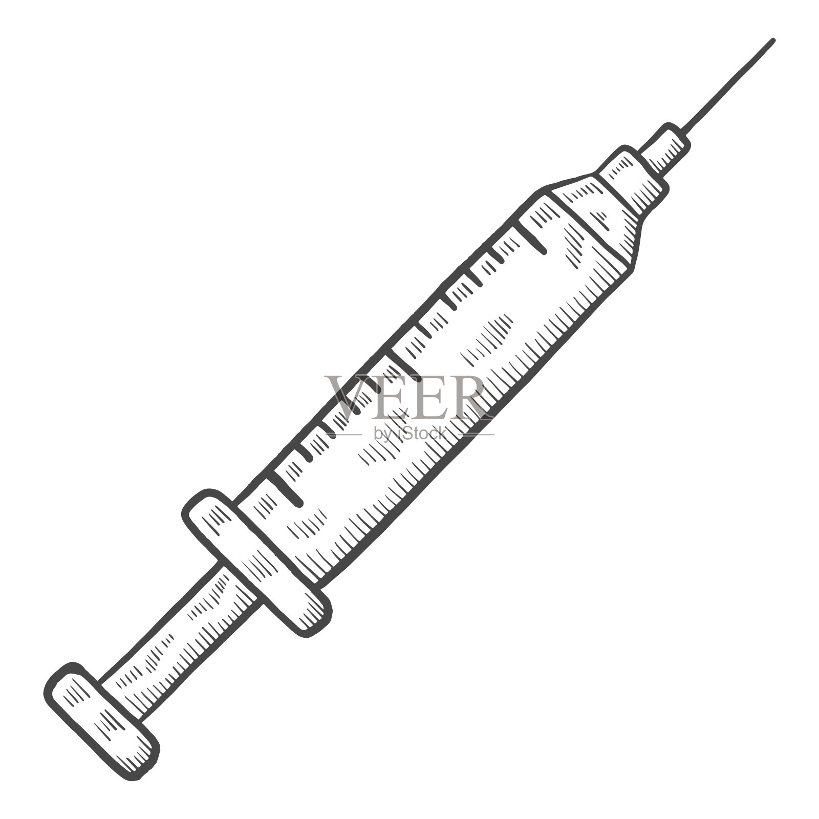 注射器保健慈善人道主义国际日孤立涂鸦手绘草图与轮廓风格设计元素图片