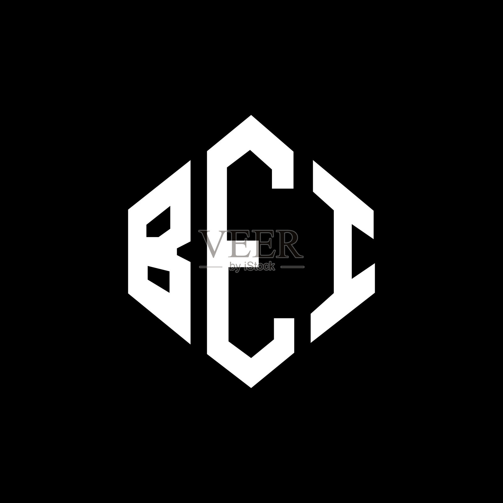 贝信标志设计采用多边形贝信形状插画图片素材