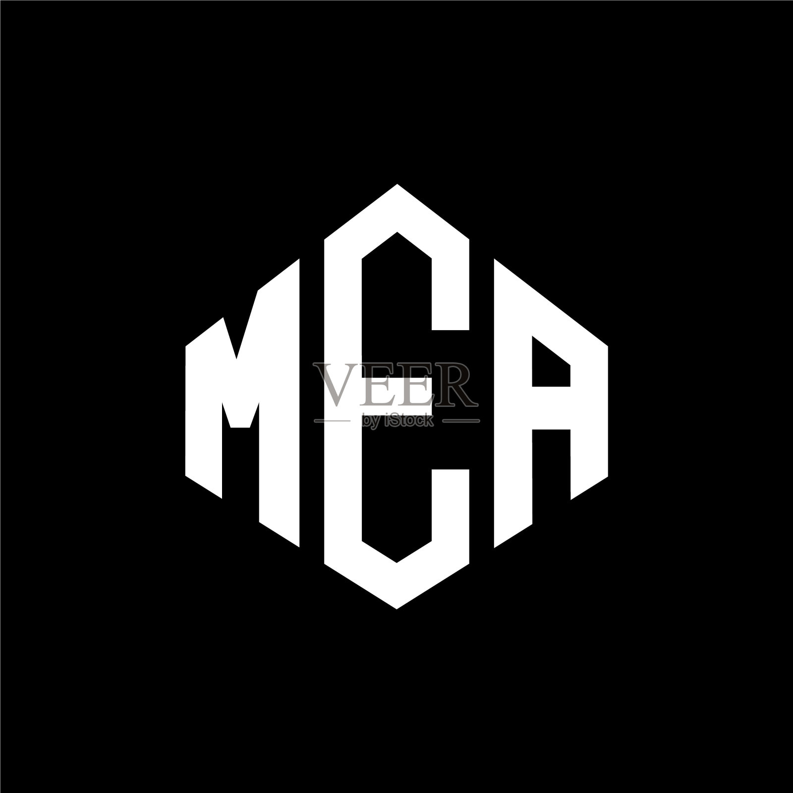我的字母标志设计与多边形形状的含义插画图片素材