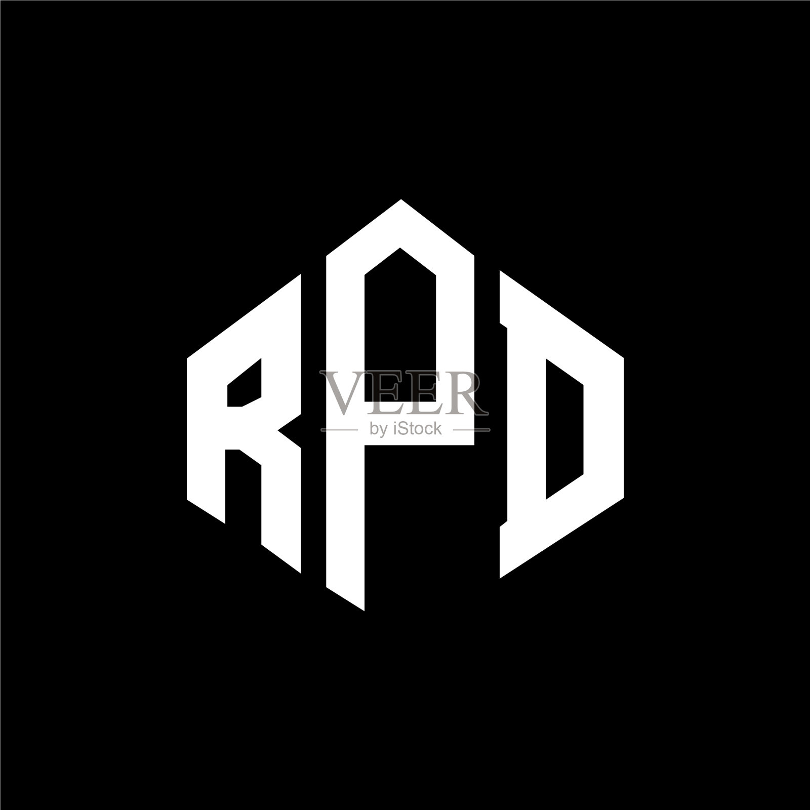 RPD字母标志设计采用RPD多边形形状插画图片素材