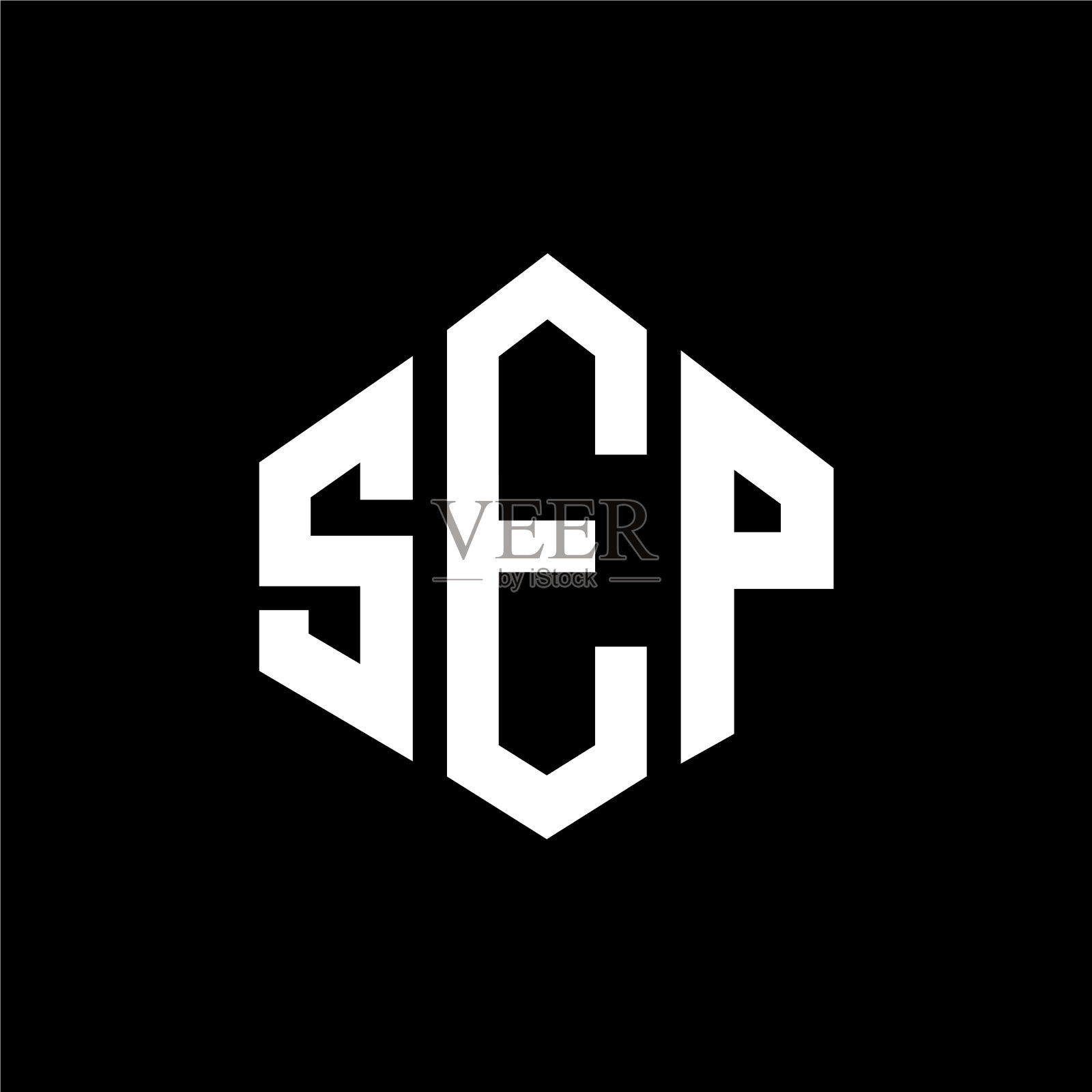 Sep字母logo设计与多边形形状Sep插画图片素材