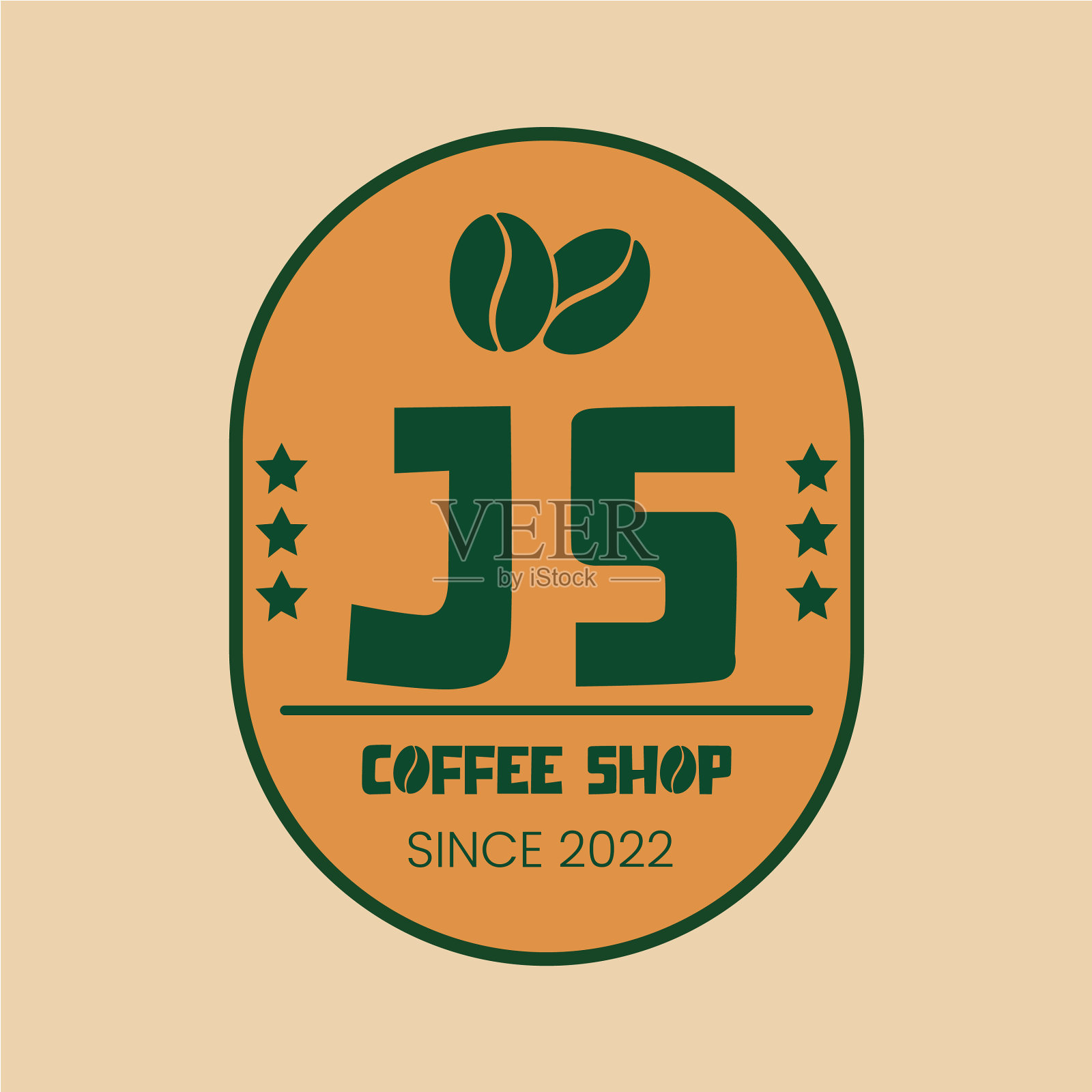 Js现代咖啡店标志设计高品质插画图片素材