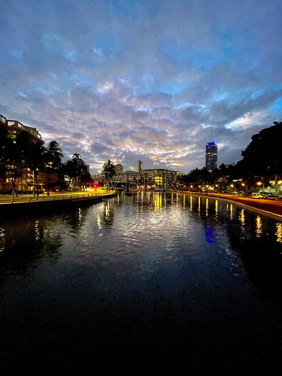 夏威夷瓦胡岛怀基基之夜照片摄影图片