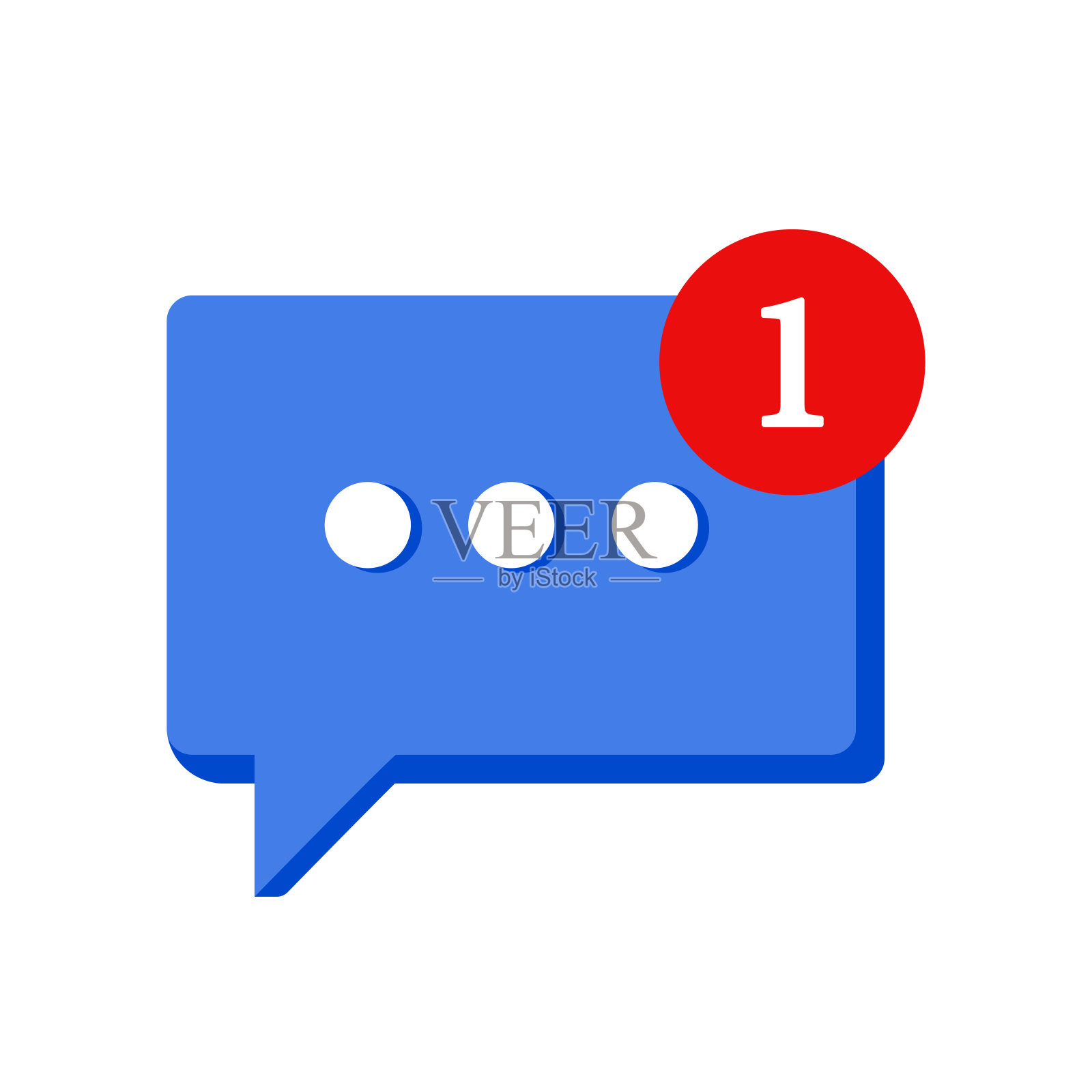 联系人和客户服务矢量插图的新聊天消息通知图标插画图片素材