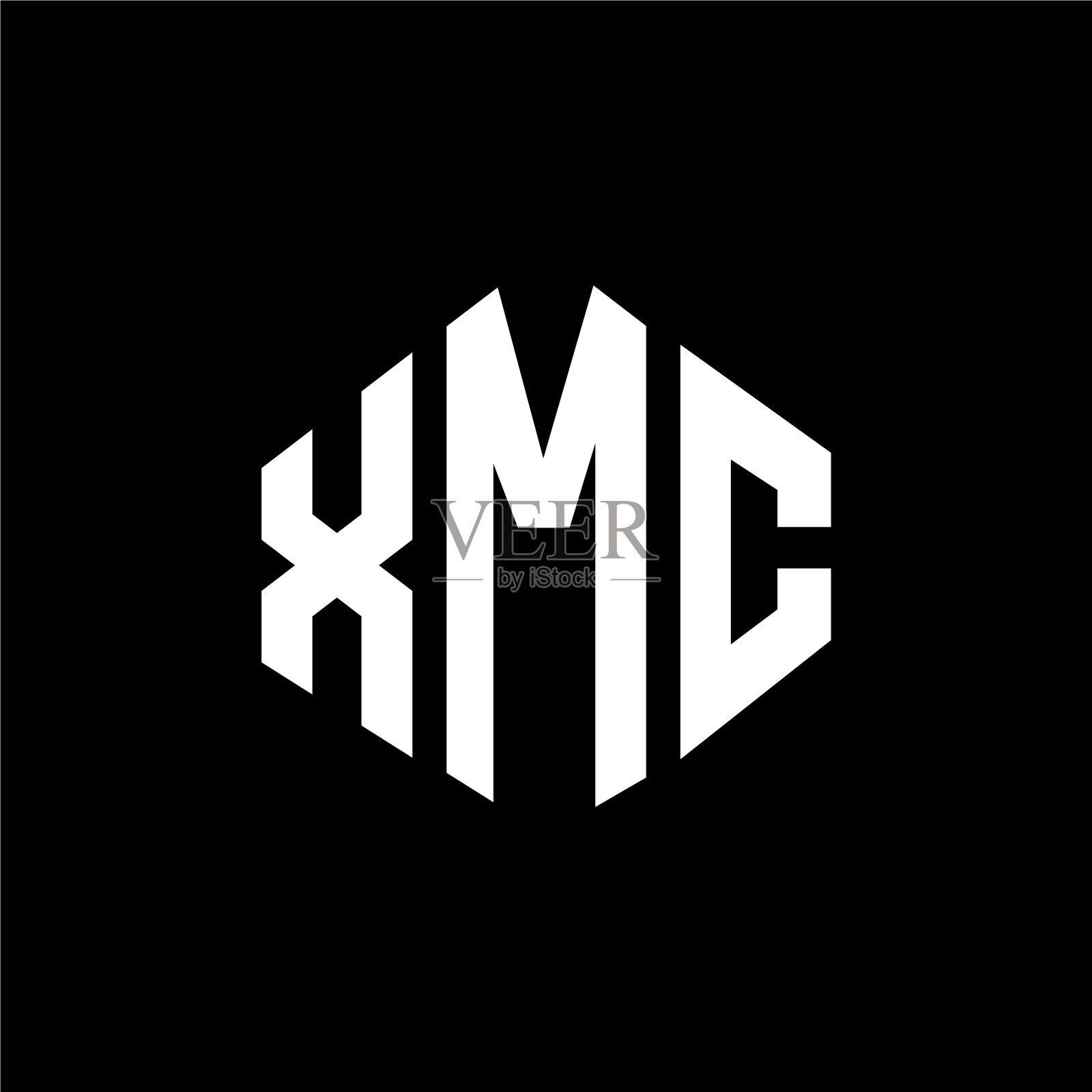 XMC字母标志设计采用XMC多边形形状插画图片素材