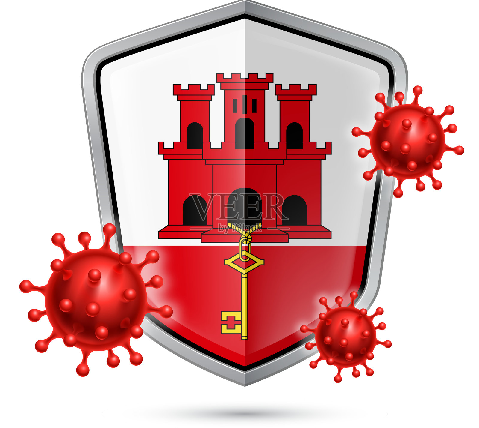 直布罗陀的盾牌图标设计元素图片