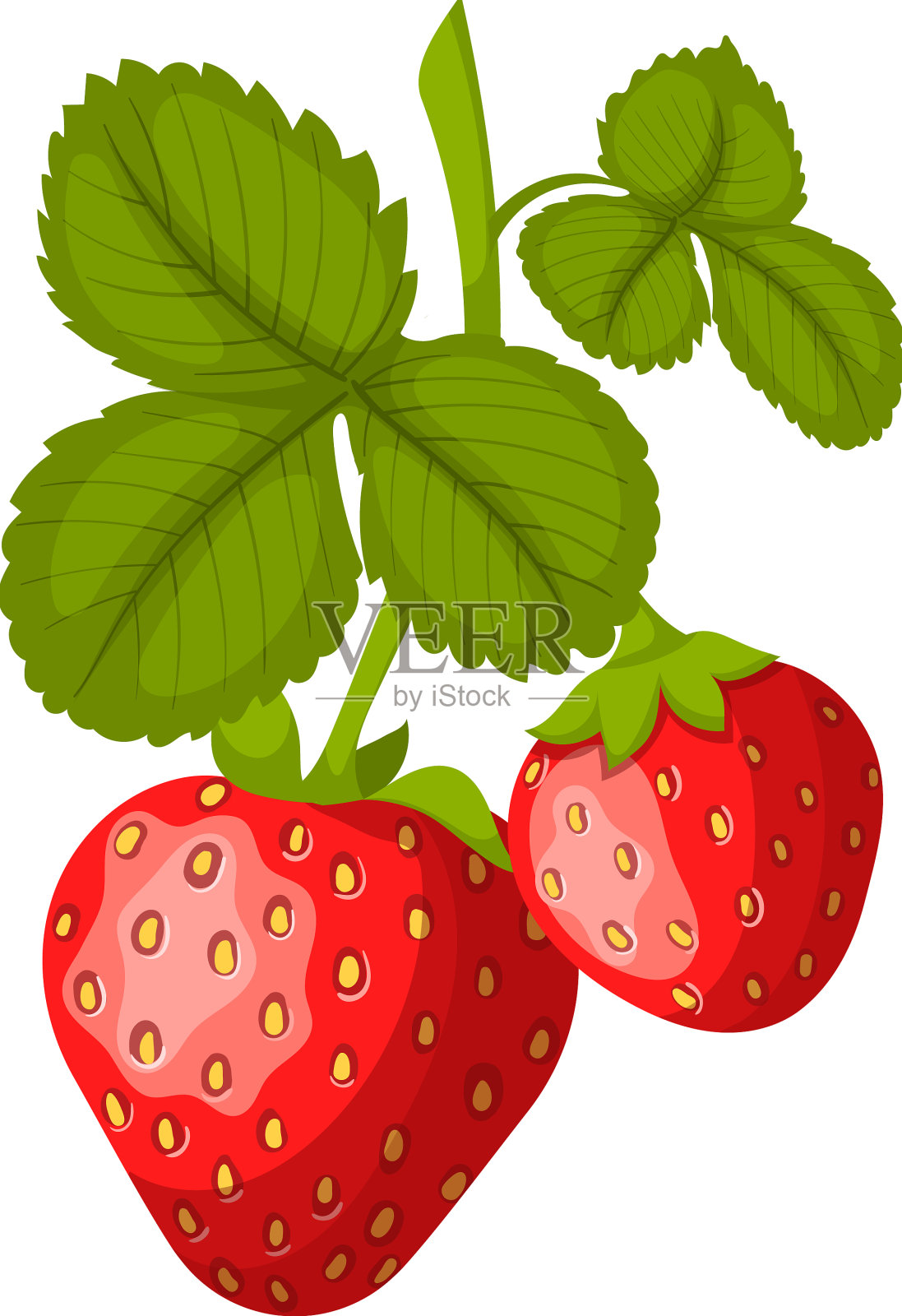 草莓卡通插画图片素材