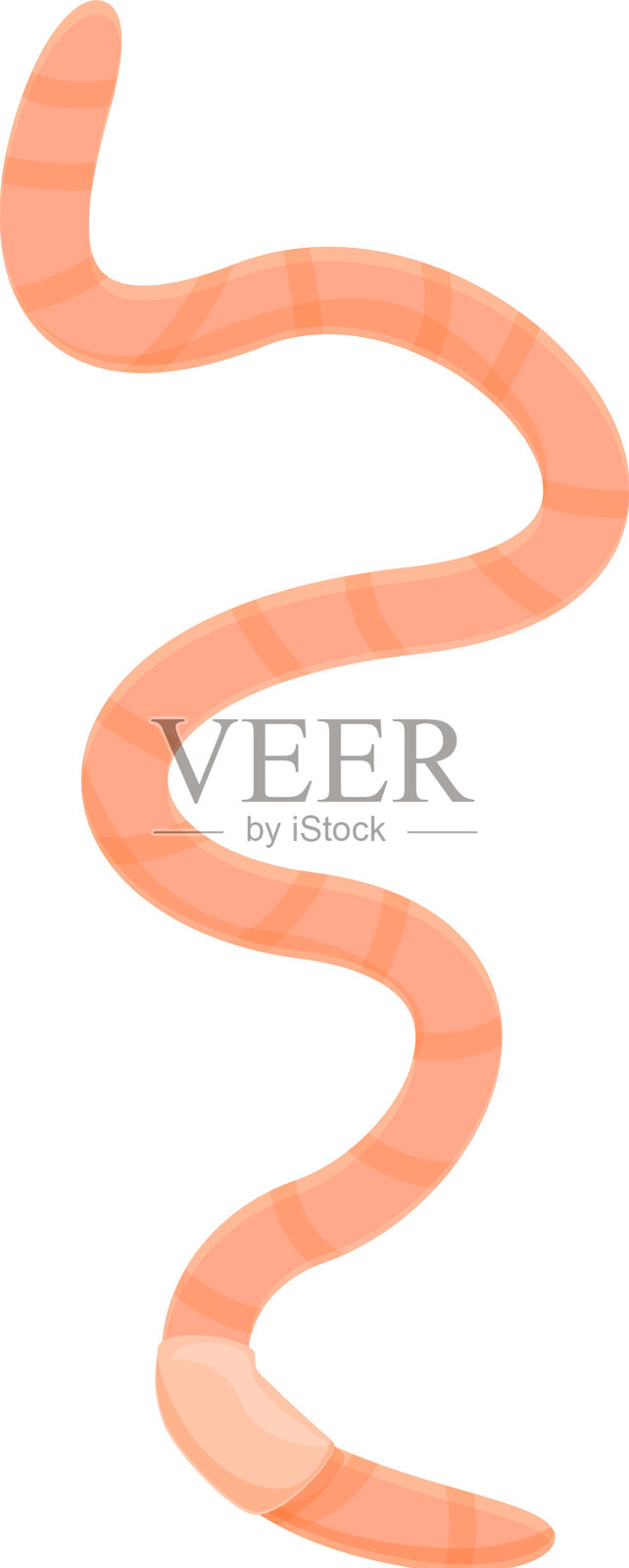 堆肥蚯蚓图标卡通花园蠕虫设计元素图片