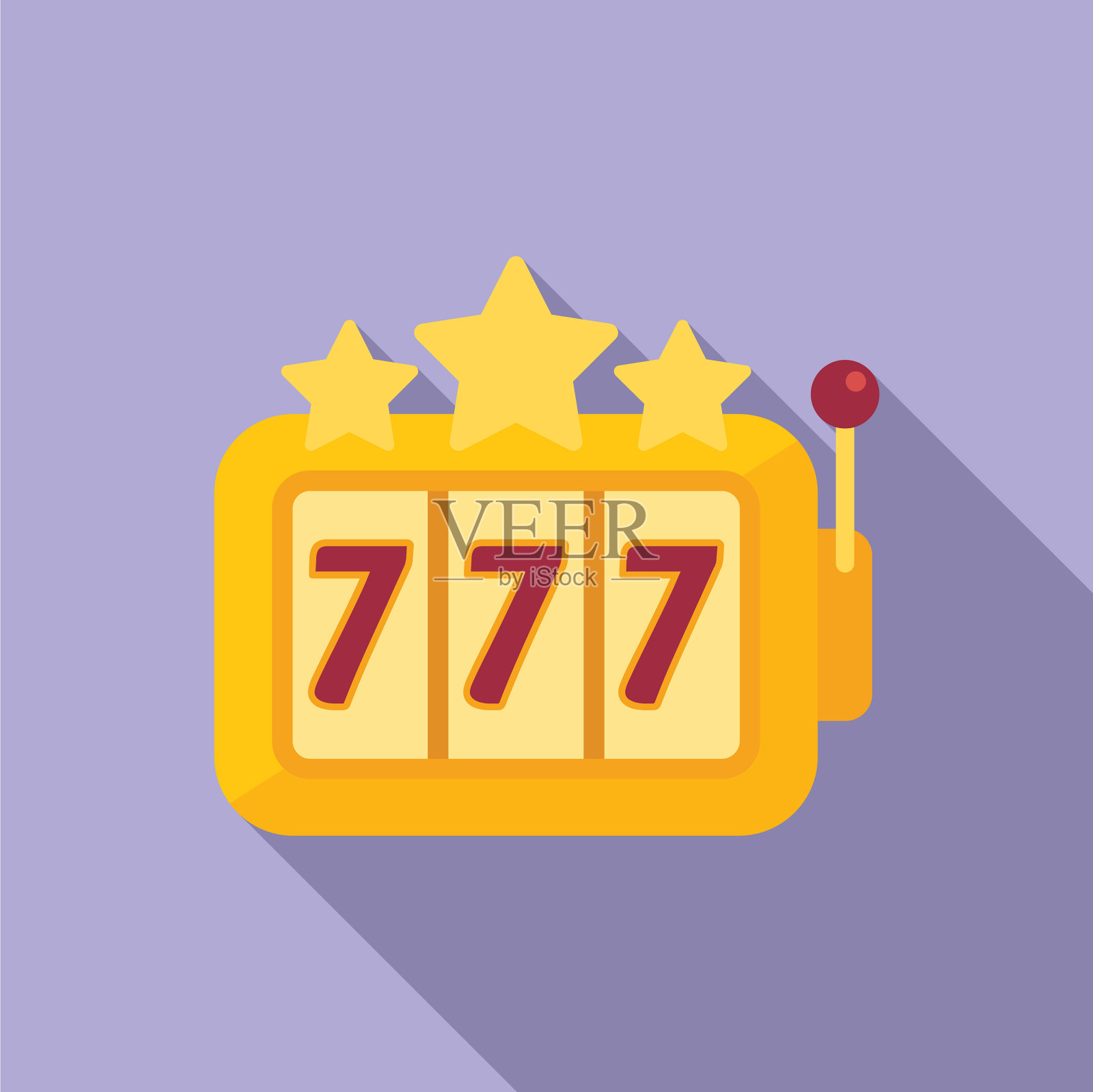 明星赌场运气图标平头奖机插画图片素材