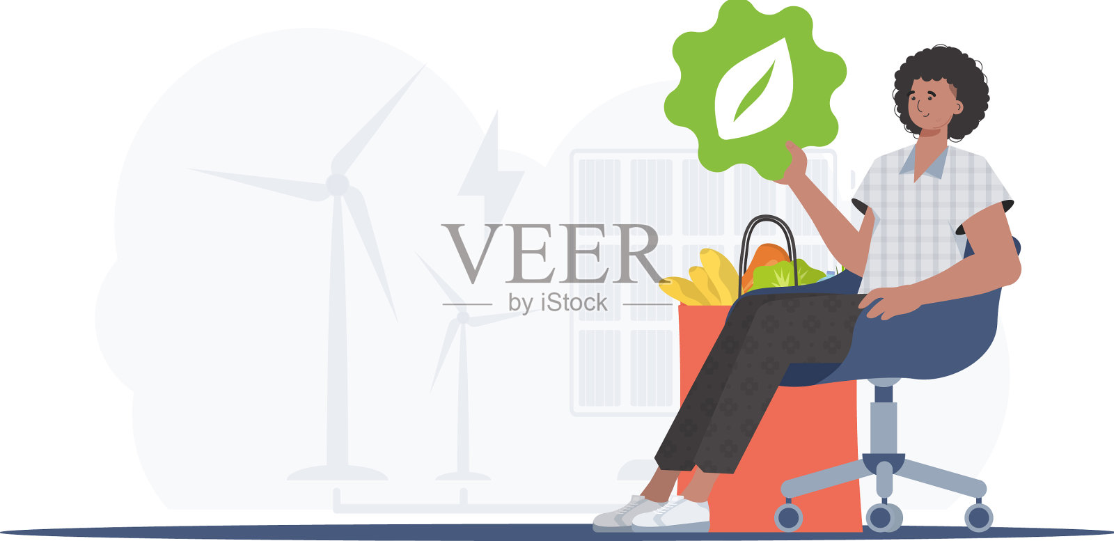 这家伙坐在健康的包裹旁边设计元素图片