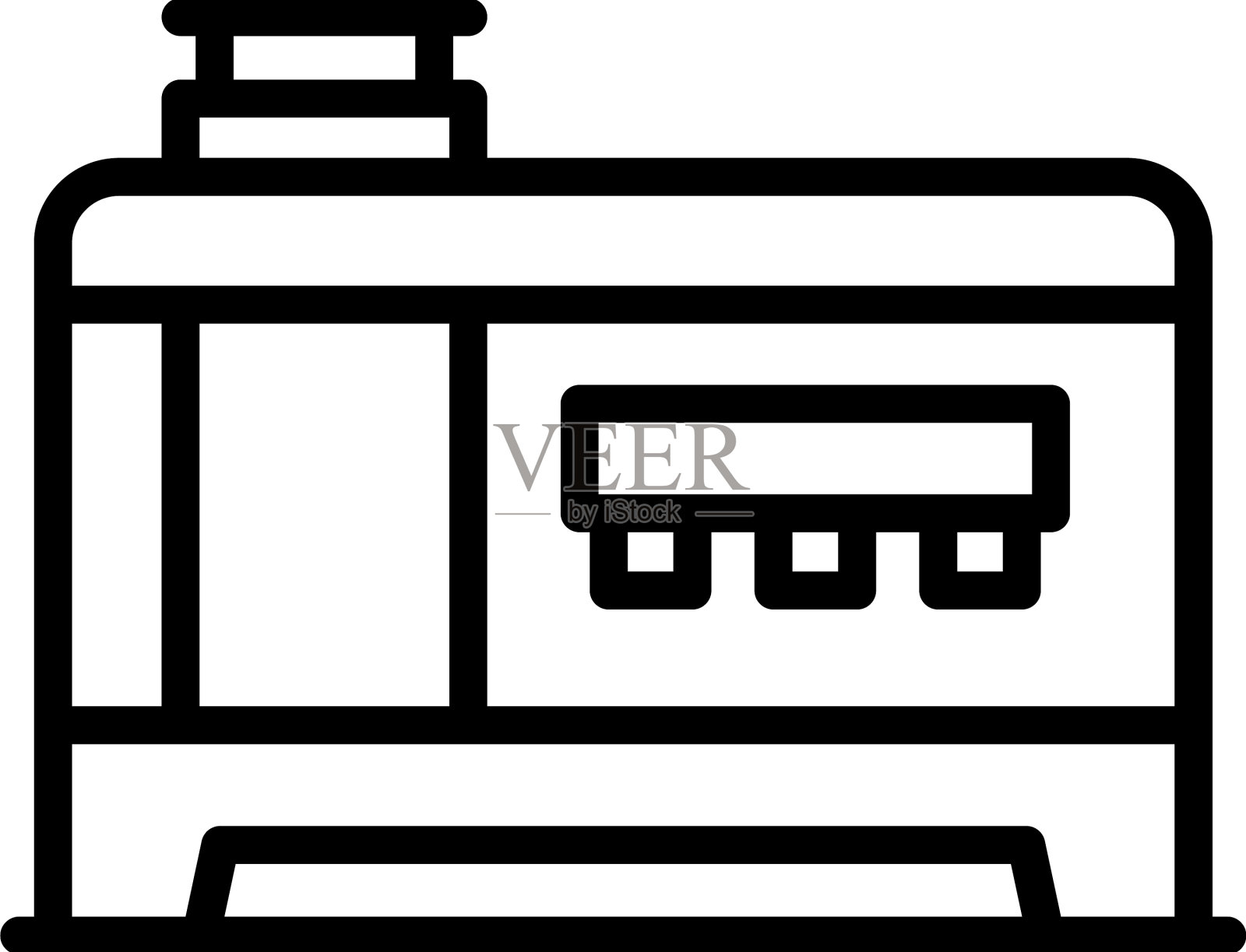 太阳能发电机图标轮廓动力引擎图标素材