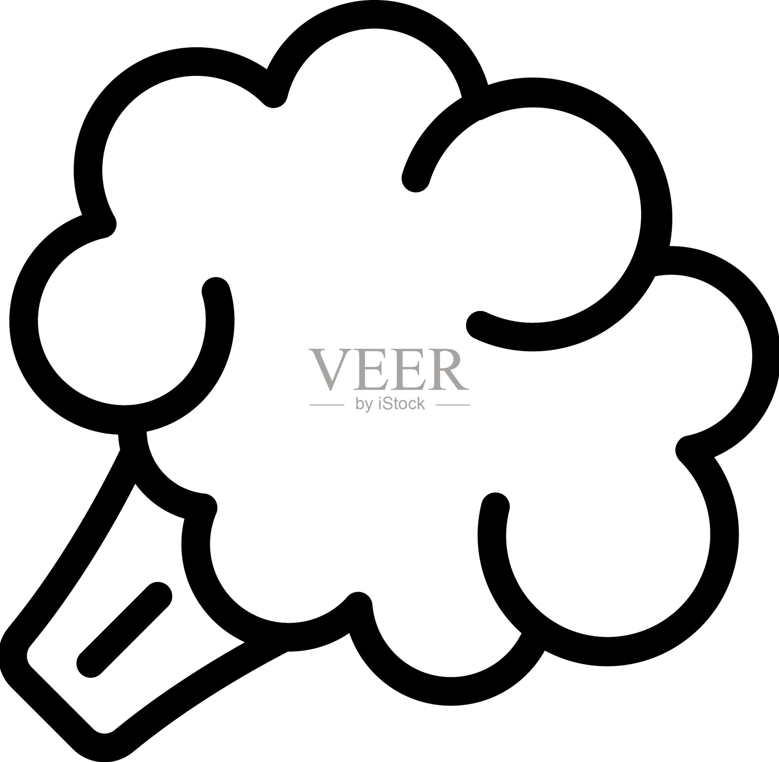 减肥西兰花图标纲要运行程序插画图片素材