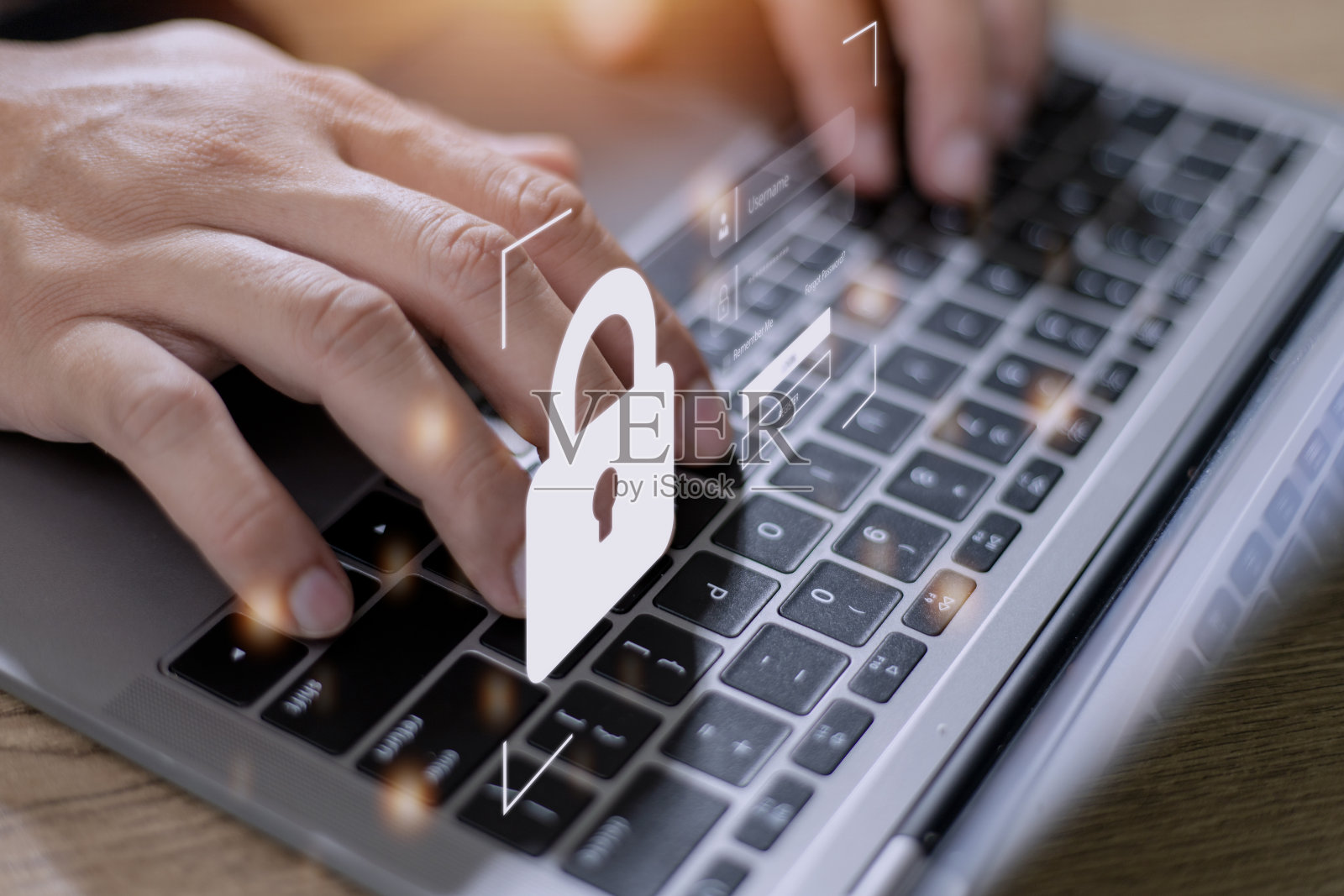 网络安全概念，信息安全与加密，用户个人信息的安全获取，互联网的安全接入，网络安全。照片摄影图片