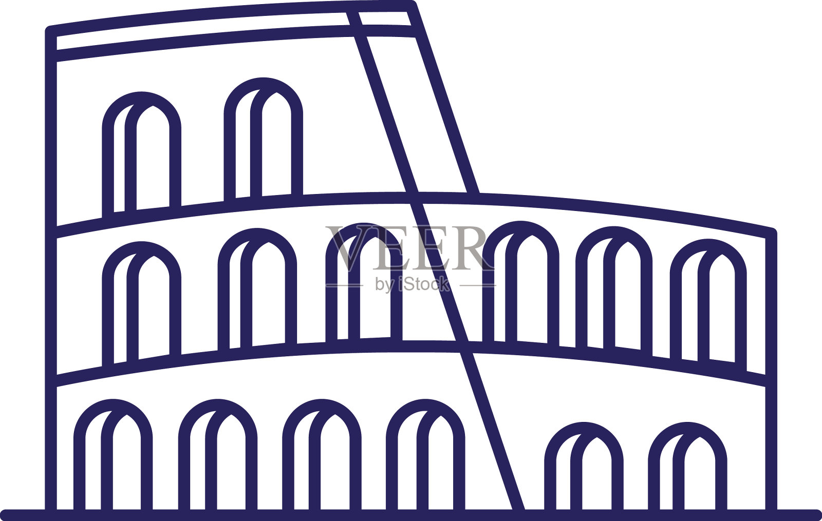 罗马竞技场是意大利的地标设计元素图片