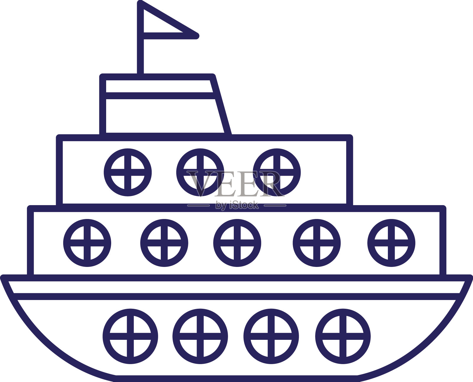 邮轮运输设计元素图片