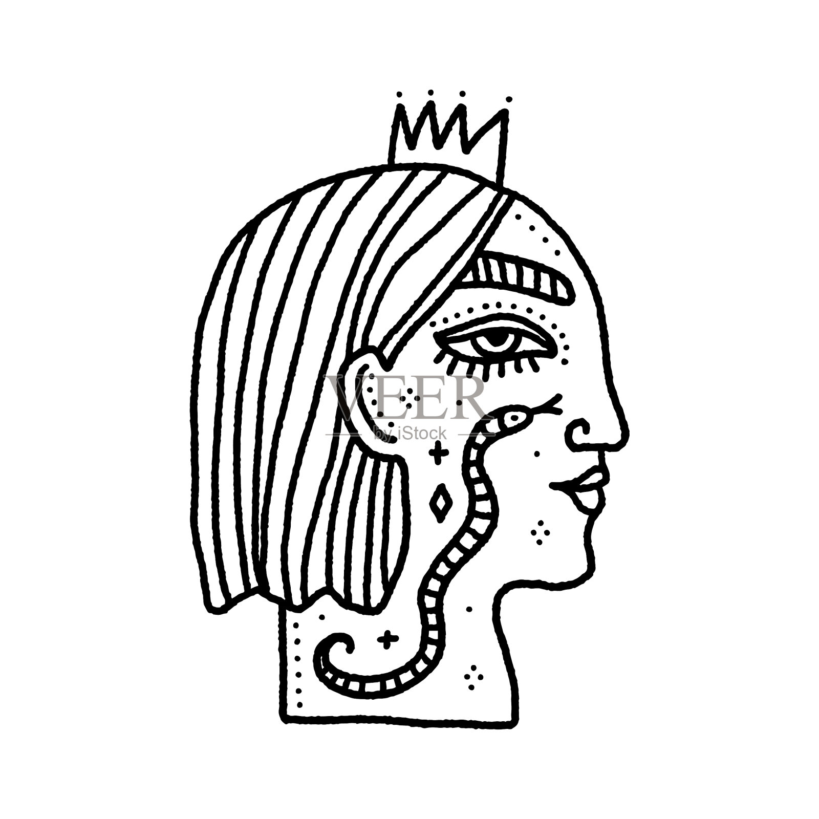 蛇神的皇后或公主与女人设计元素图片