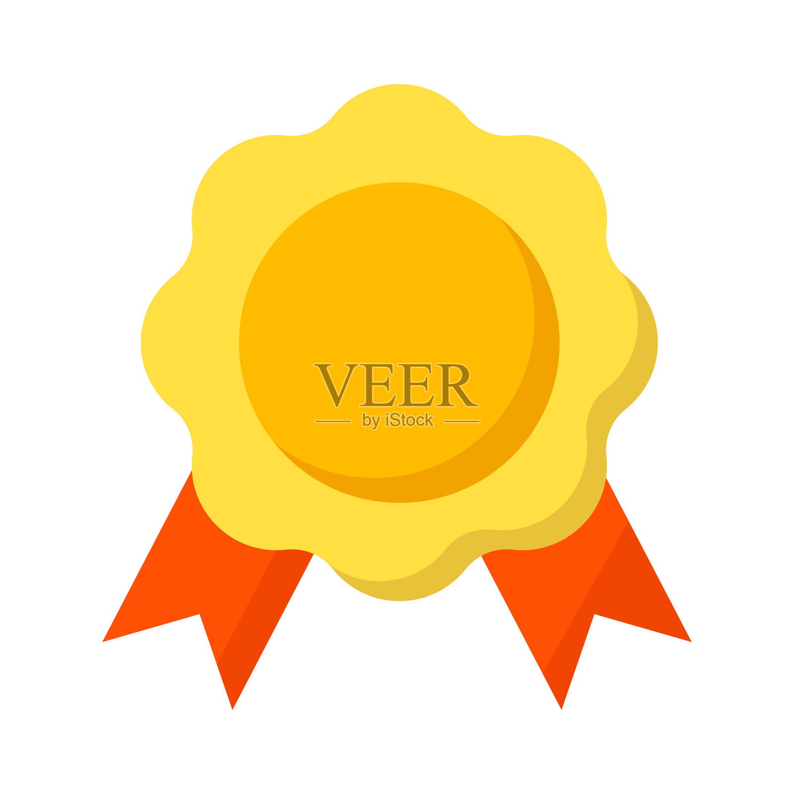 金牌图标。赢得金牌图标。奖励和徽章。向量。插画图片素材