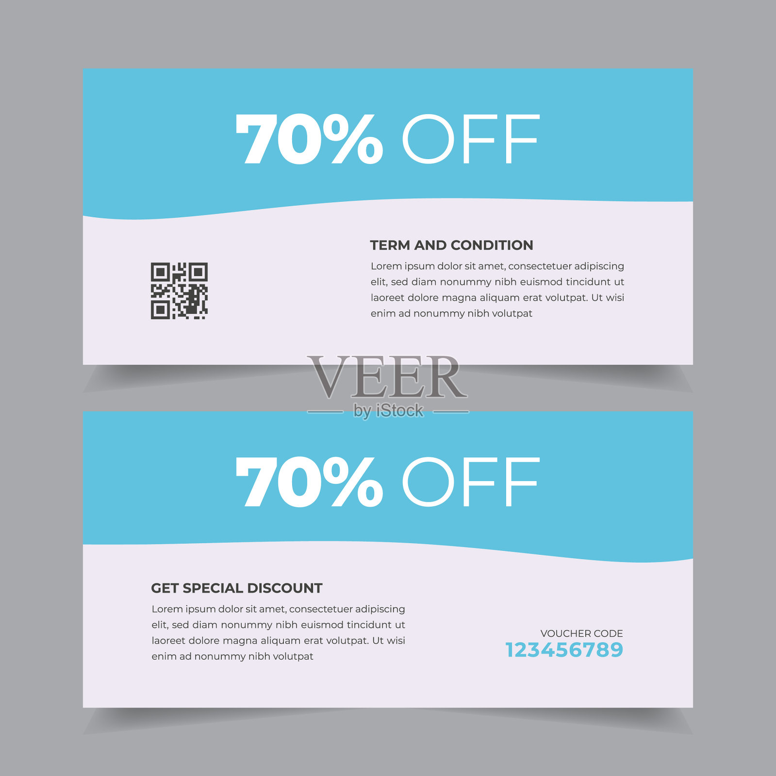 礼券模板推广业务销售插画图片素材