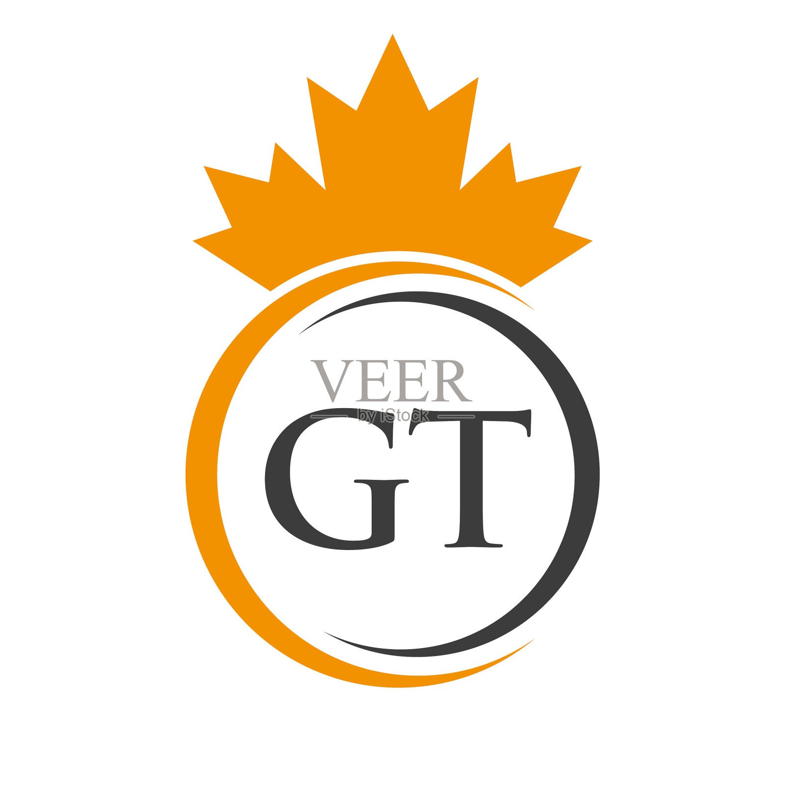 字母gt枫叶标志模板符号插画图片素材